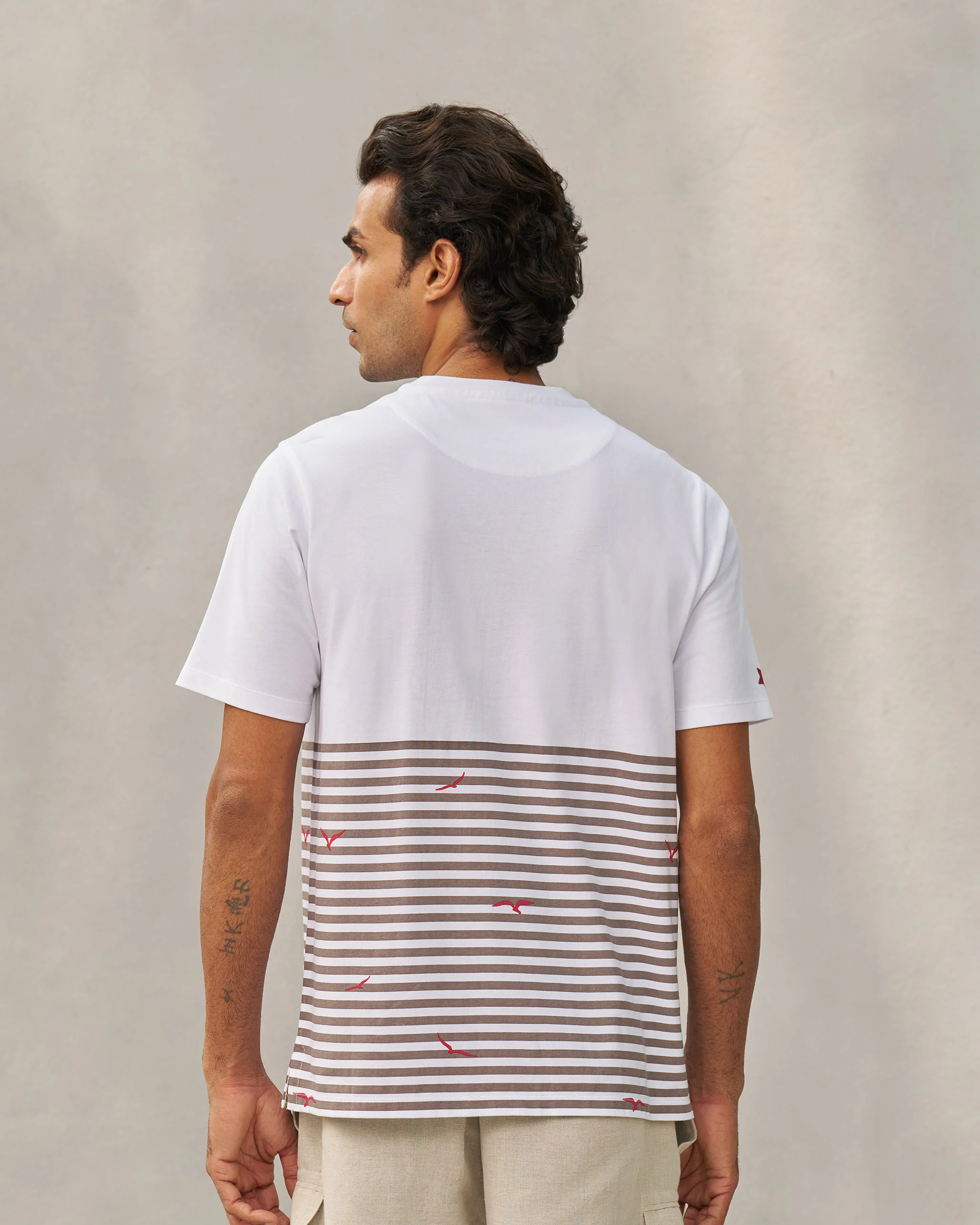 Moroccan Palm T-shirt - White - Image 4