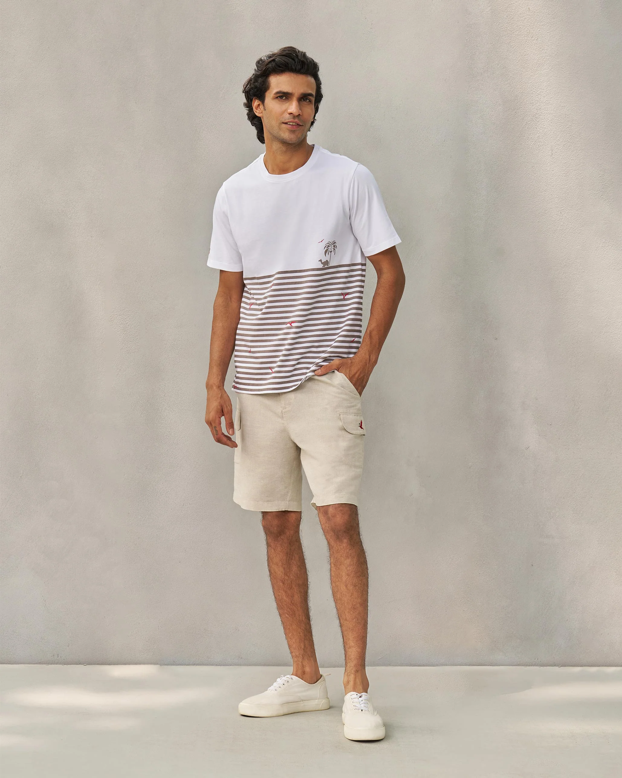 Moroccan Palm T-shirt - White - Image 6