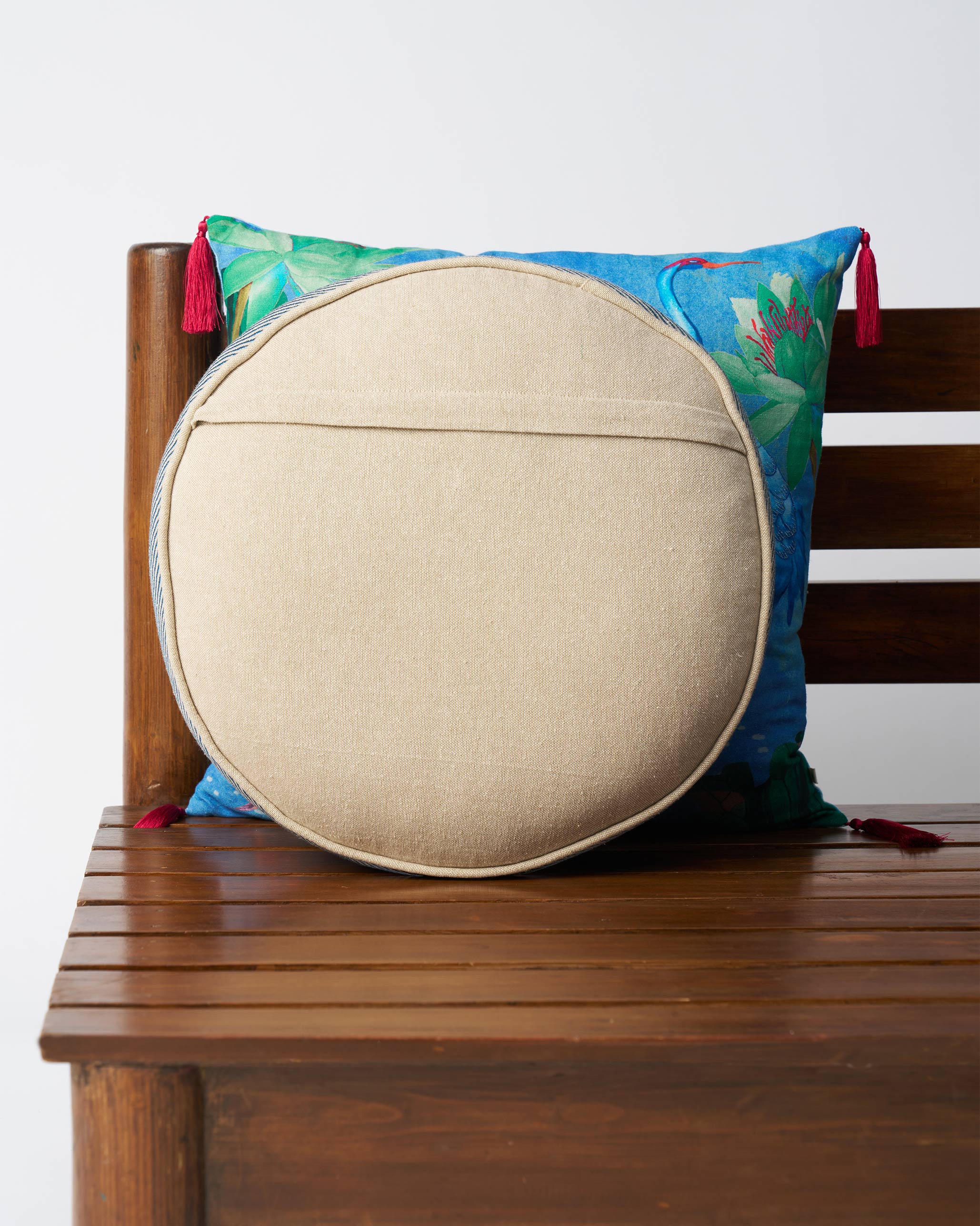 Morocco Leaf Cushion Cover (Blue) - Image 4