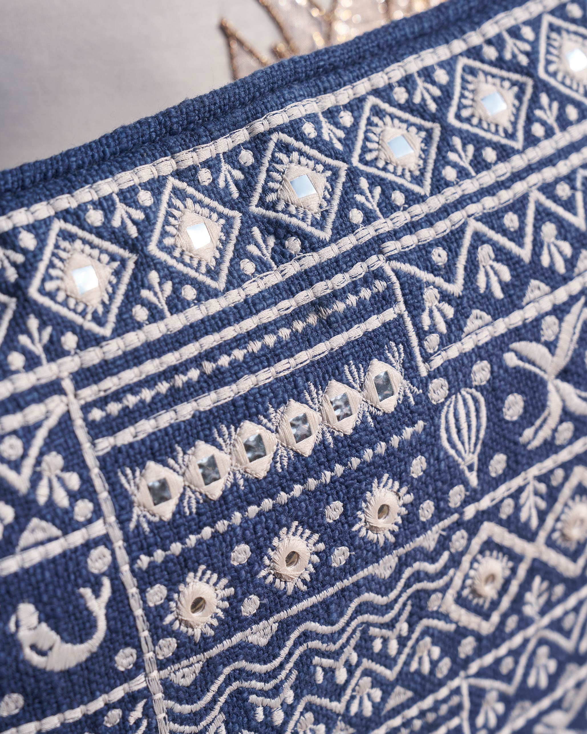 Morocco Mosaic Cushion Cover (Blue) - Image 3