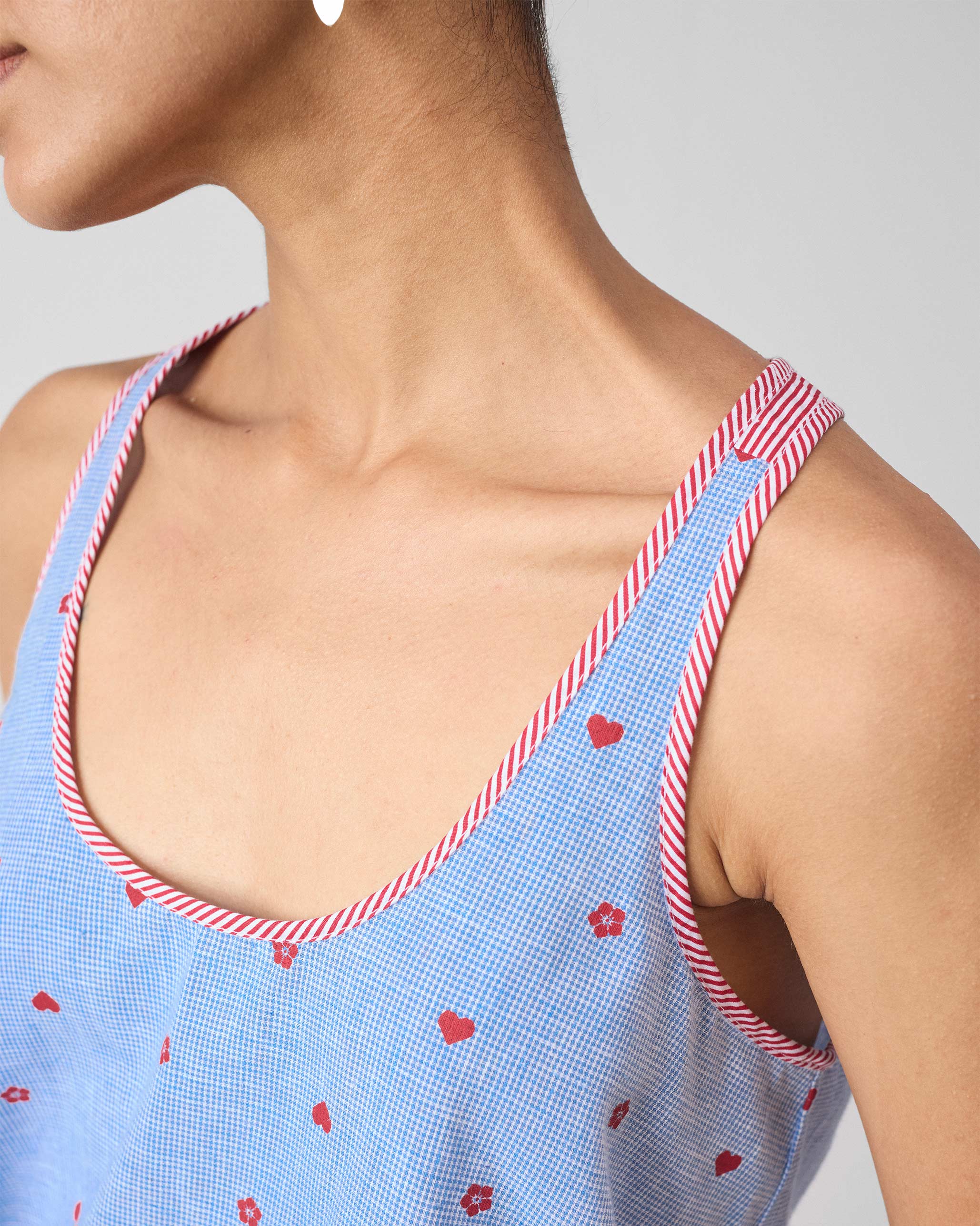 Moshi Racerback Top - Blue & Red Print - Image 3