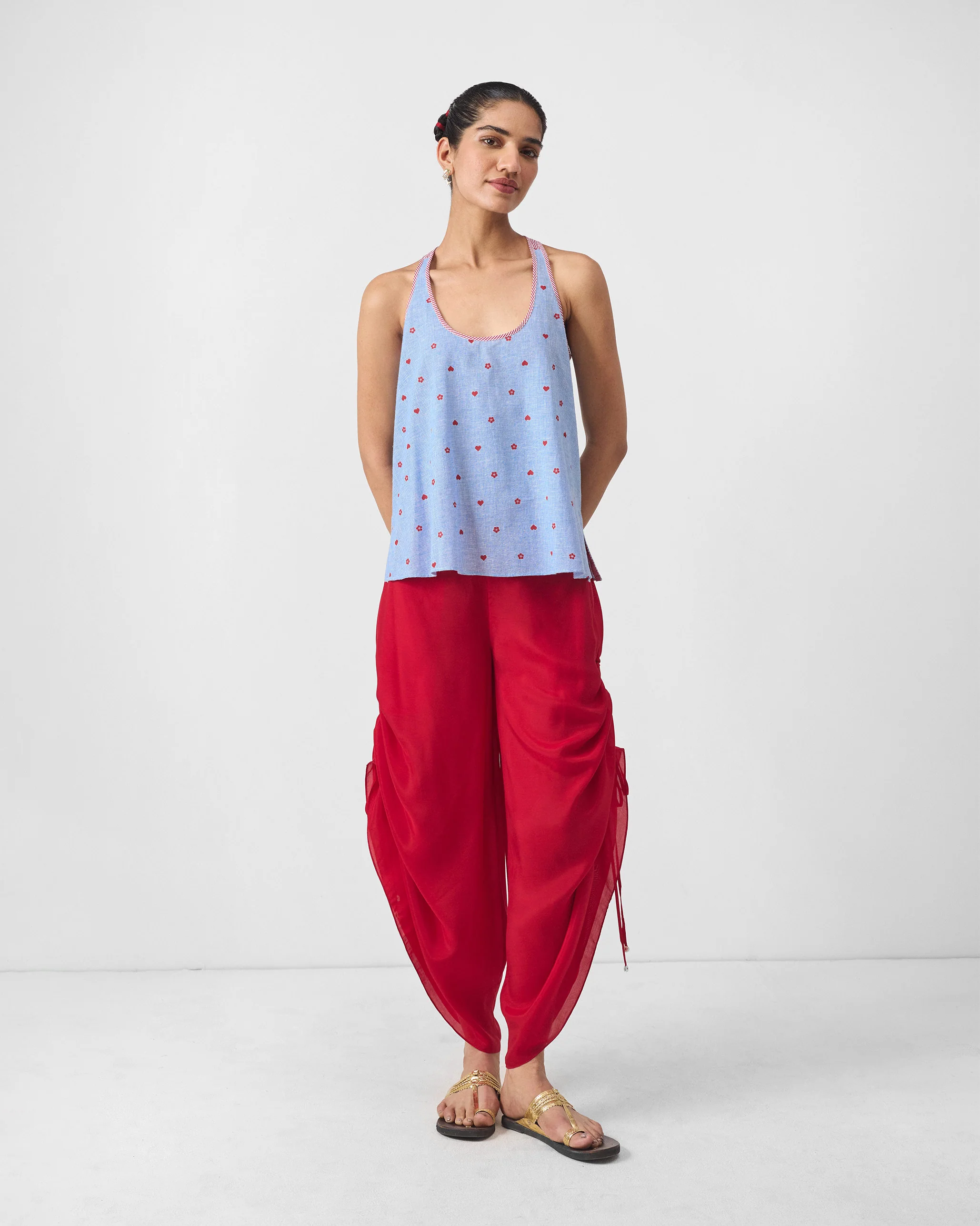Moshi Racerback Top - Blue & Red Print - Image 8