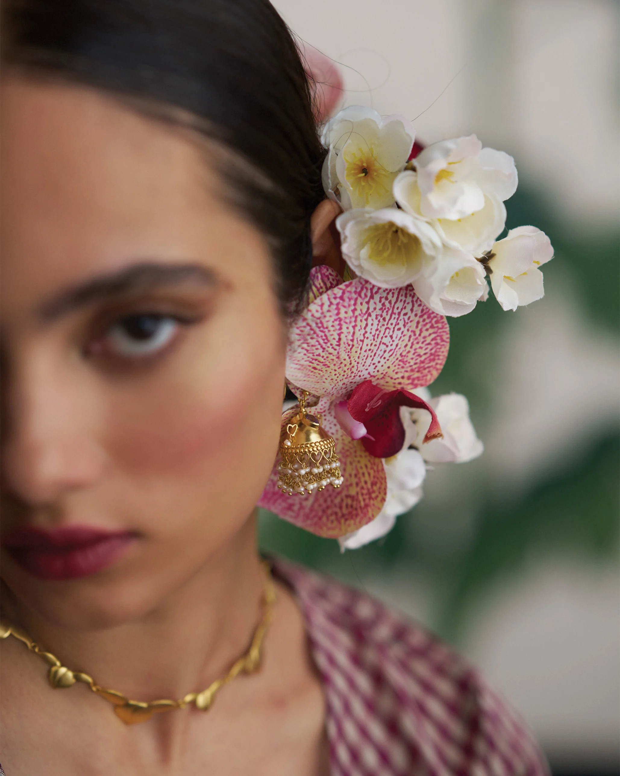 Moti Jhumka - Gold - Image 2