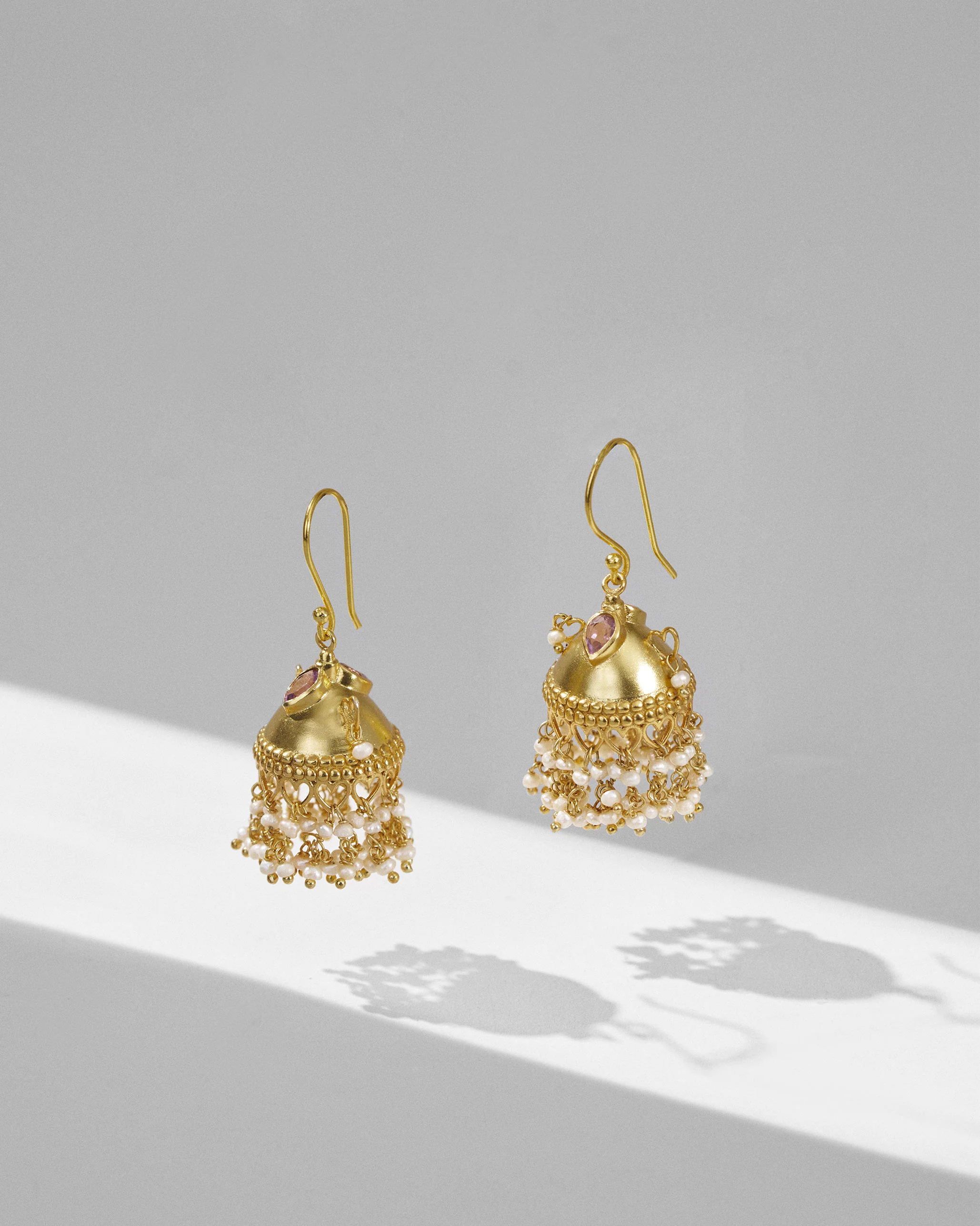 Moti Jhumka - Gold - Image 3