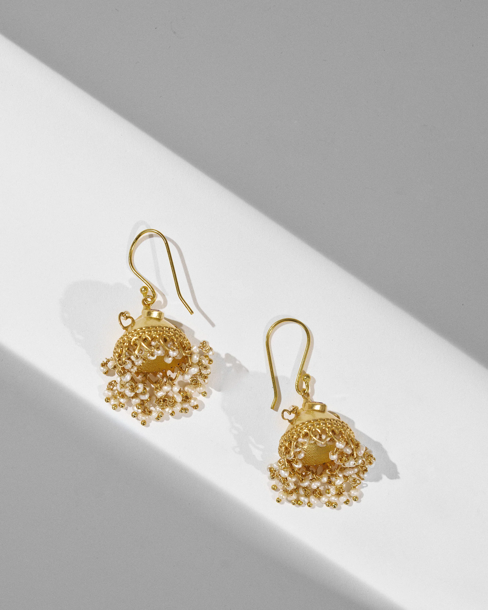 Moti Jhumka - Gold - Image 6