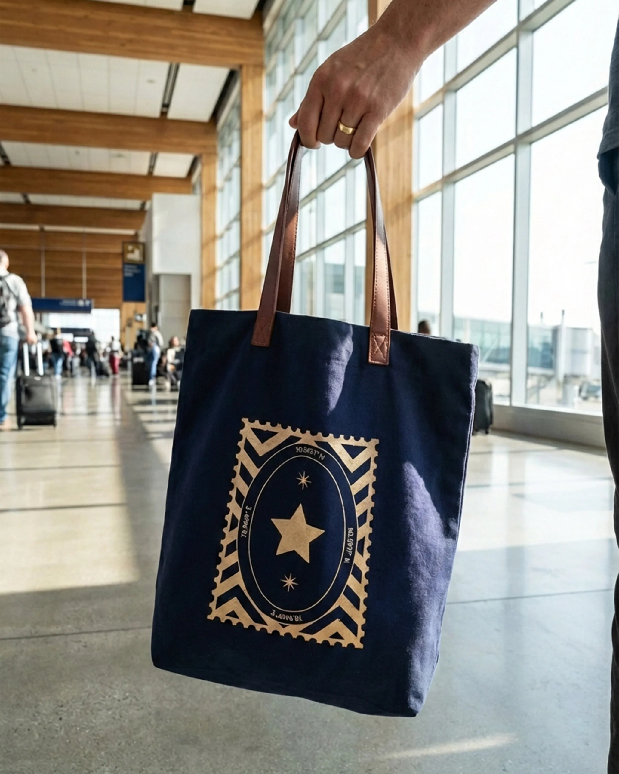 Mukayu City Tote - Navy - Image 10