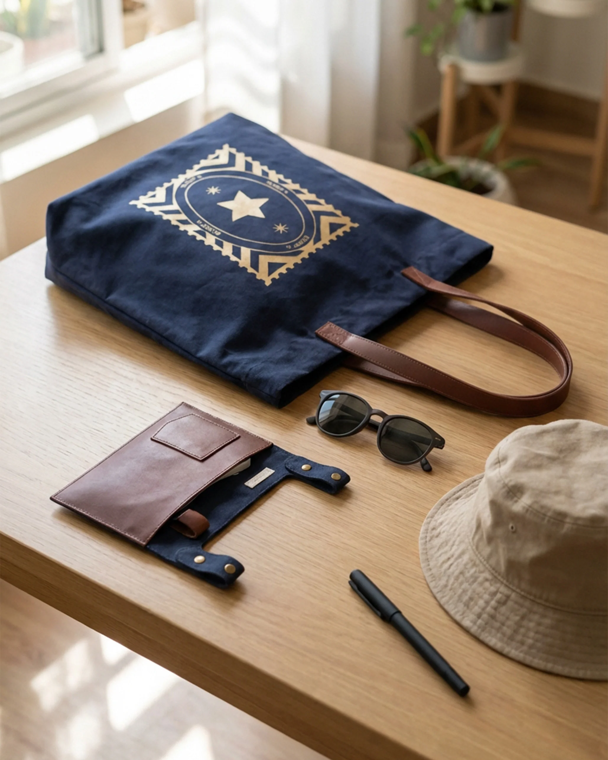 Mukayu City Tote - Navy - Image 2