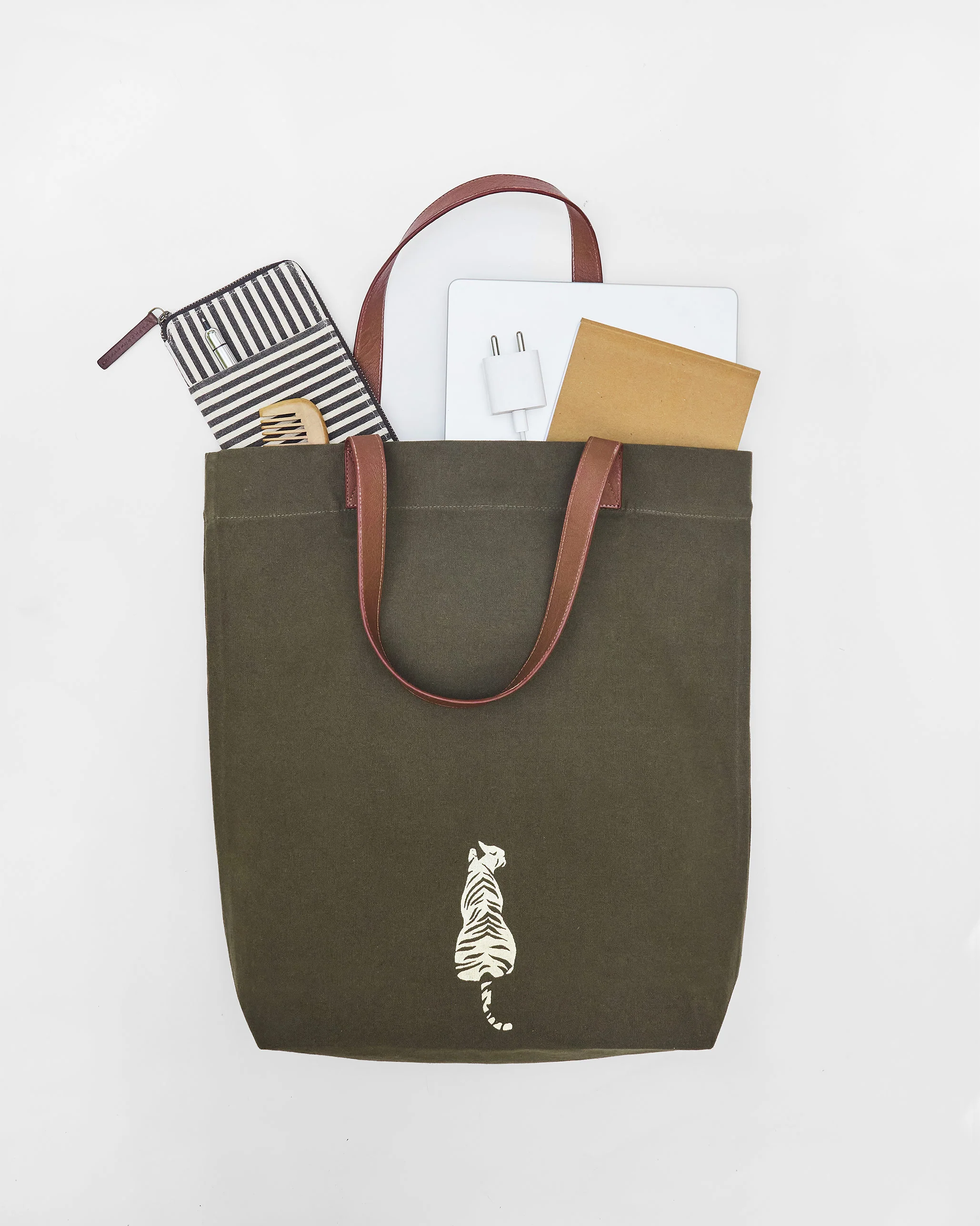 Mukayu City Tote - Olive - Image 5