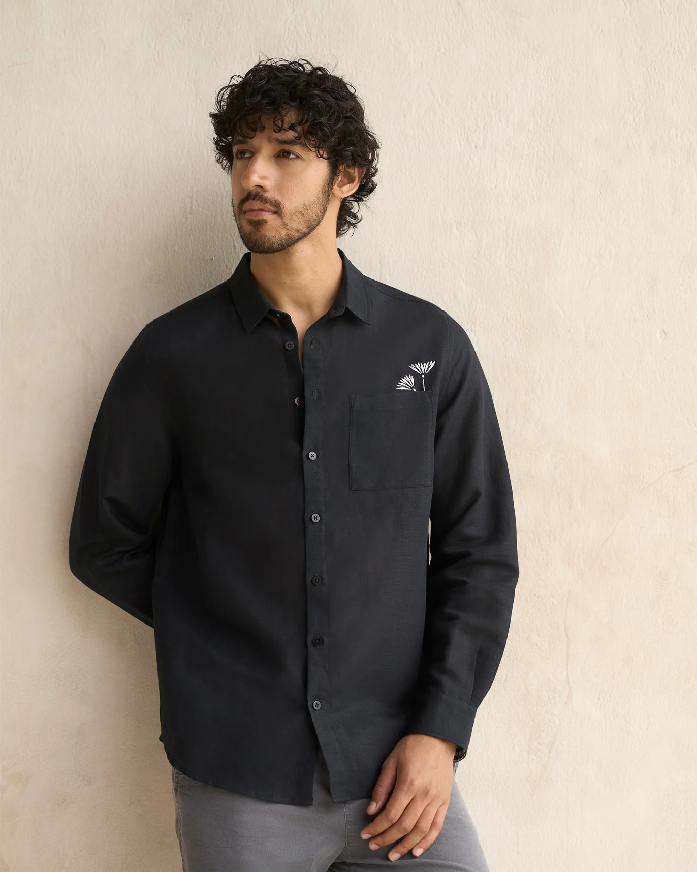 Musafir Pocket Shirt - Black - Image 5