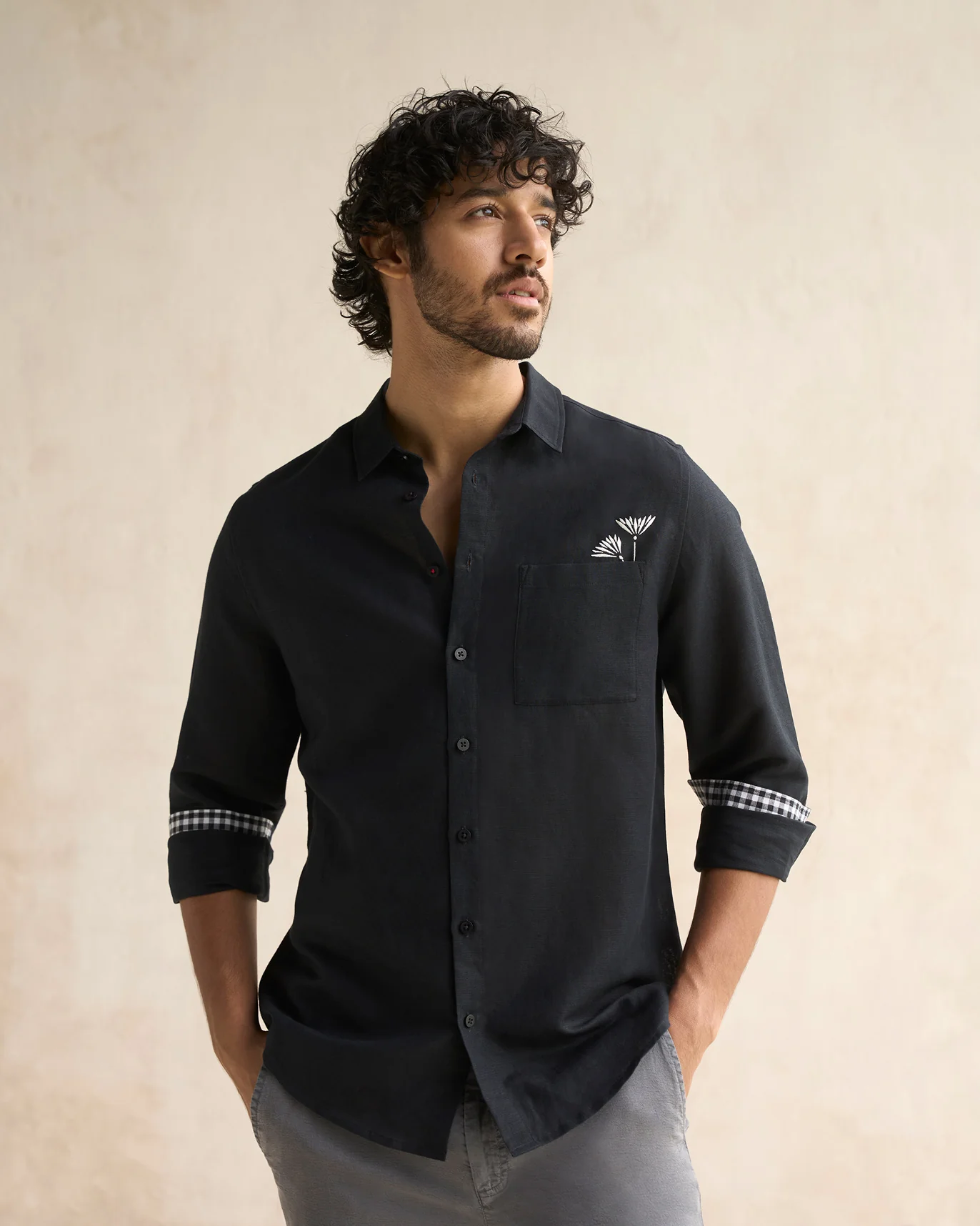 Musafir Pocket Shirt - Black - Image 6