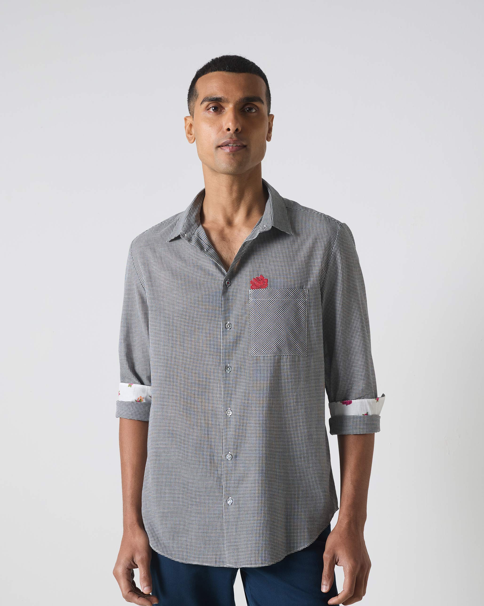Musafir Pocket Shirt - Black Checks - Image 4