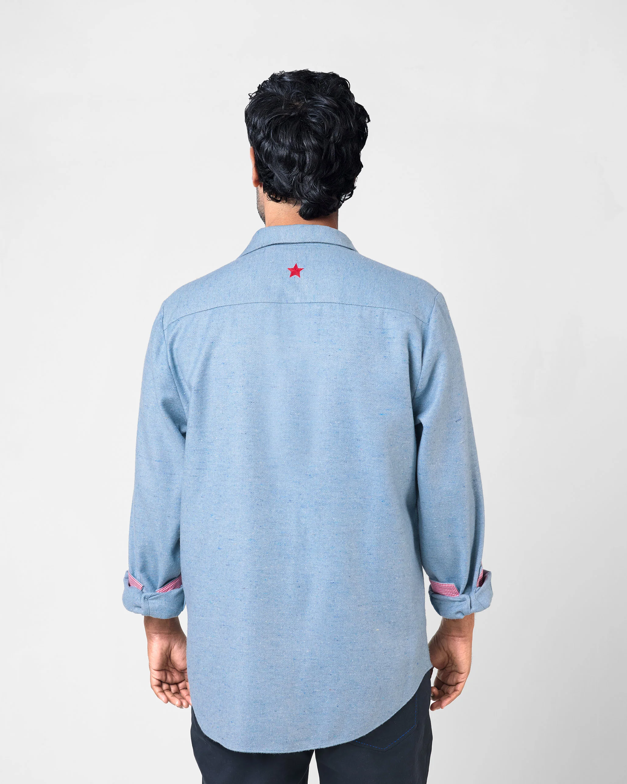 Musafir Pocket Shirt - Light Blue - Image 4