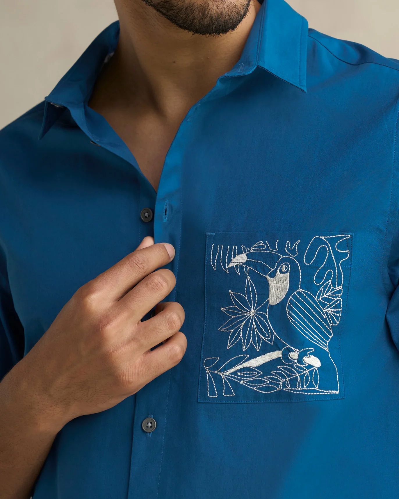 Musafir Pocket Shirt - Sapphire - Image 2
