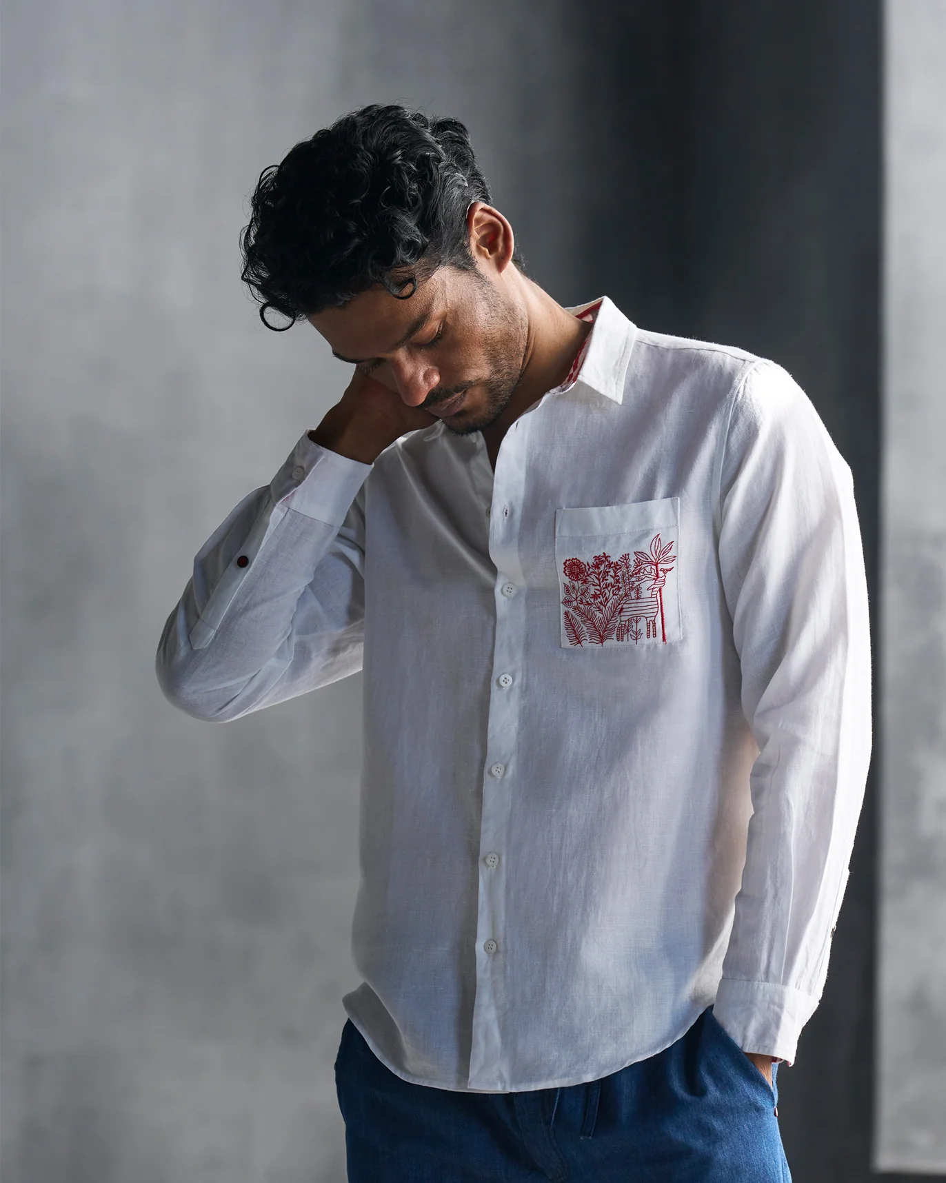 Musafir Pocket Shirt - White - Image 3