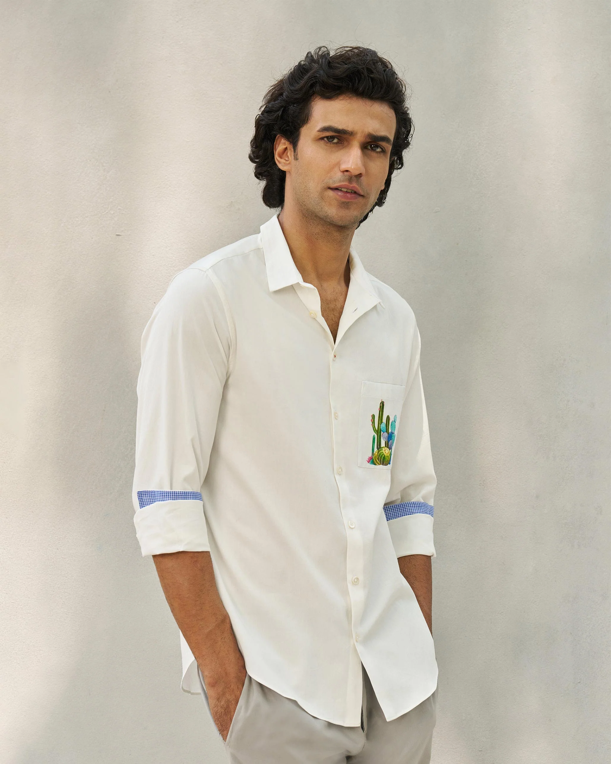 Musafir Pocket Shirt - White - Image 4
