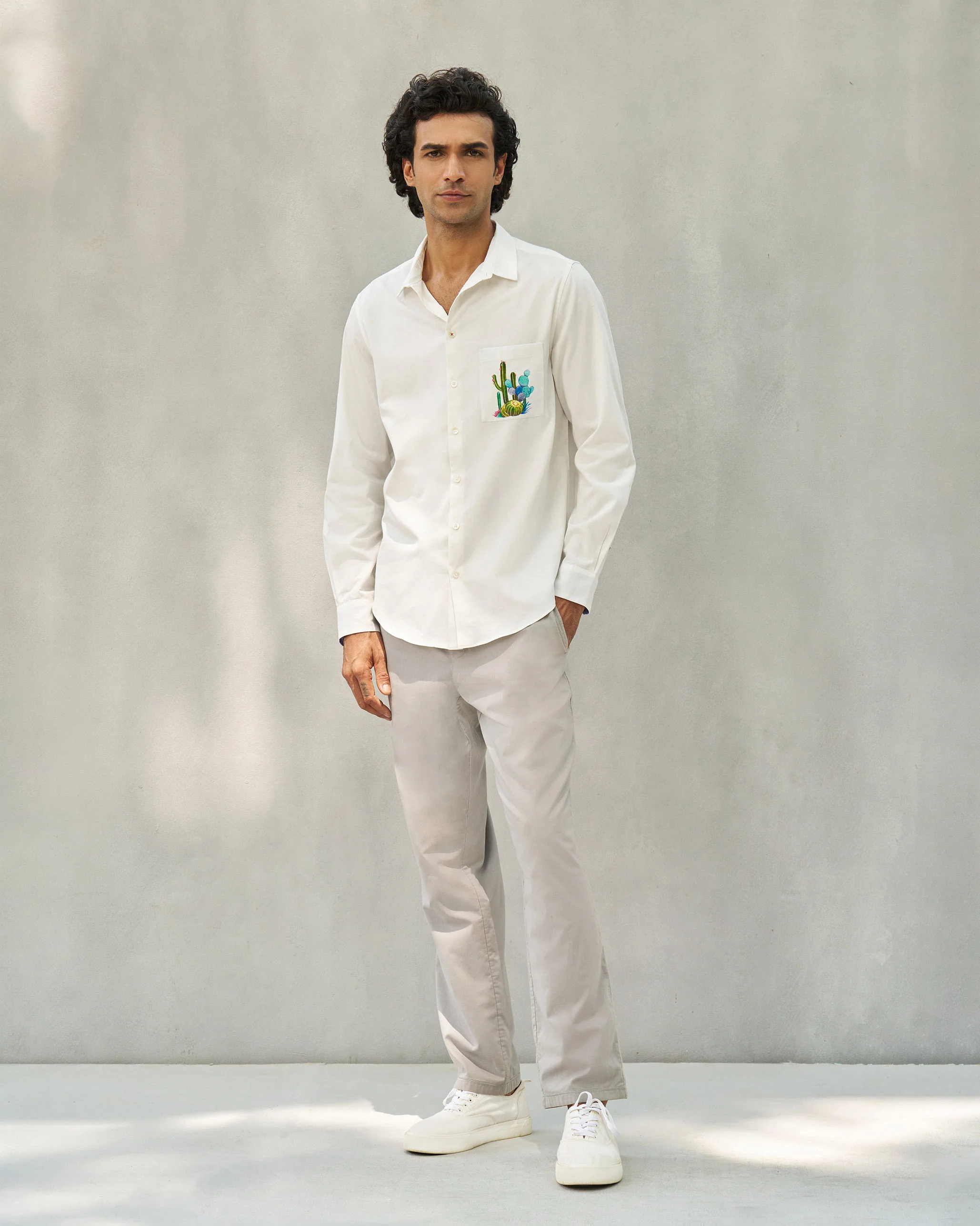 Musafir Pocket Shirt - White - Image 6