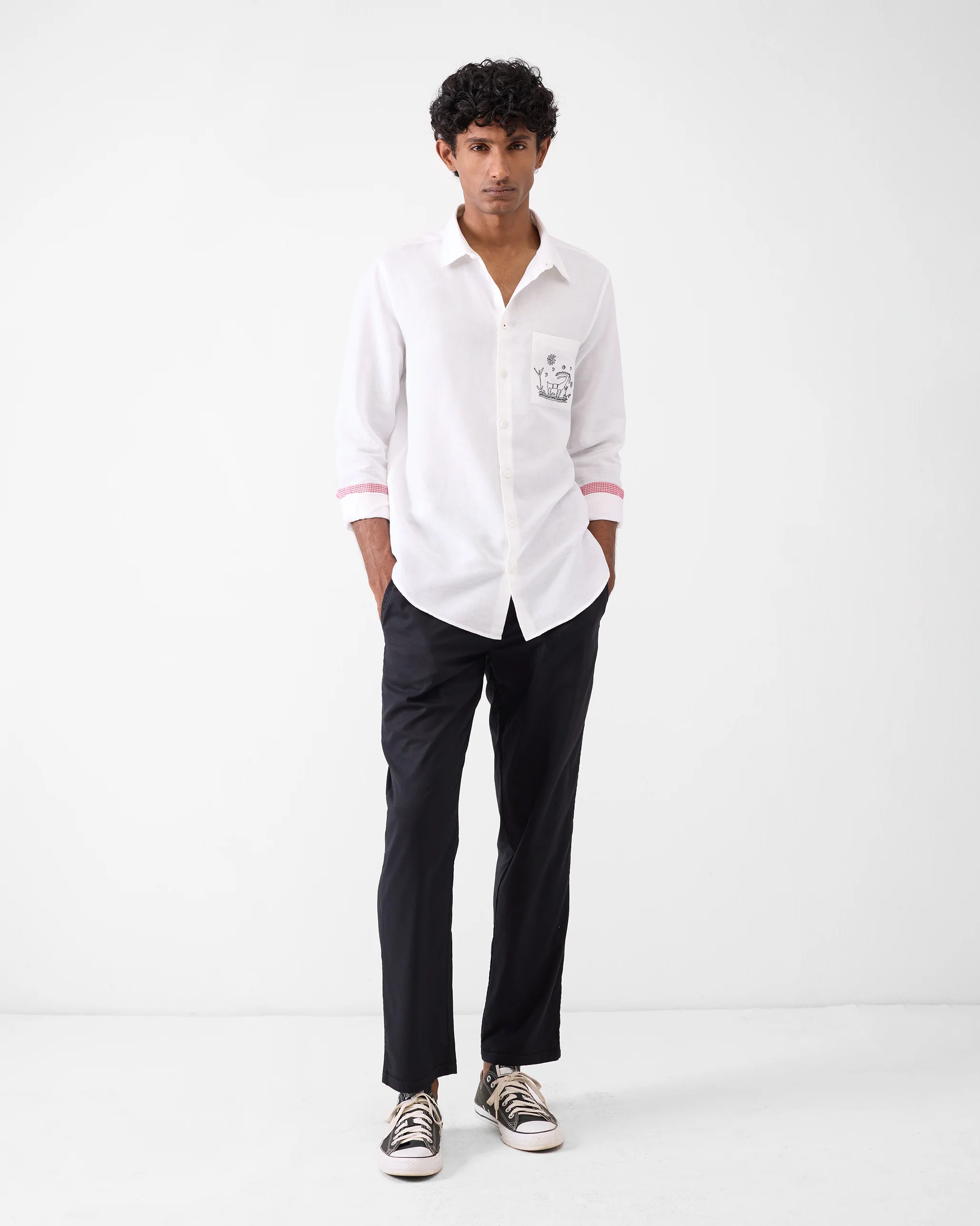 Musafir Pocket Shirt - White - Image 8