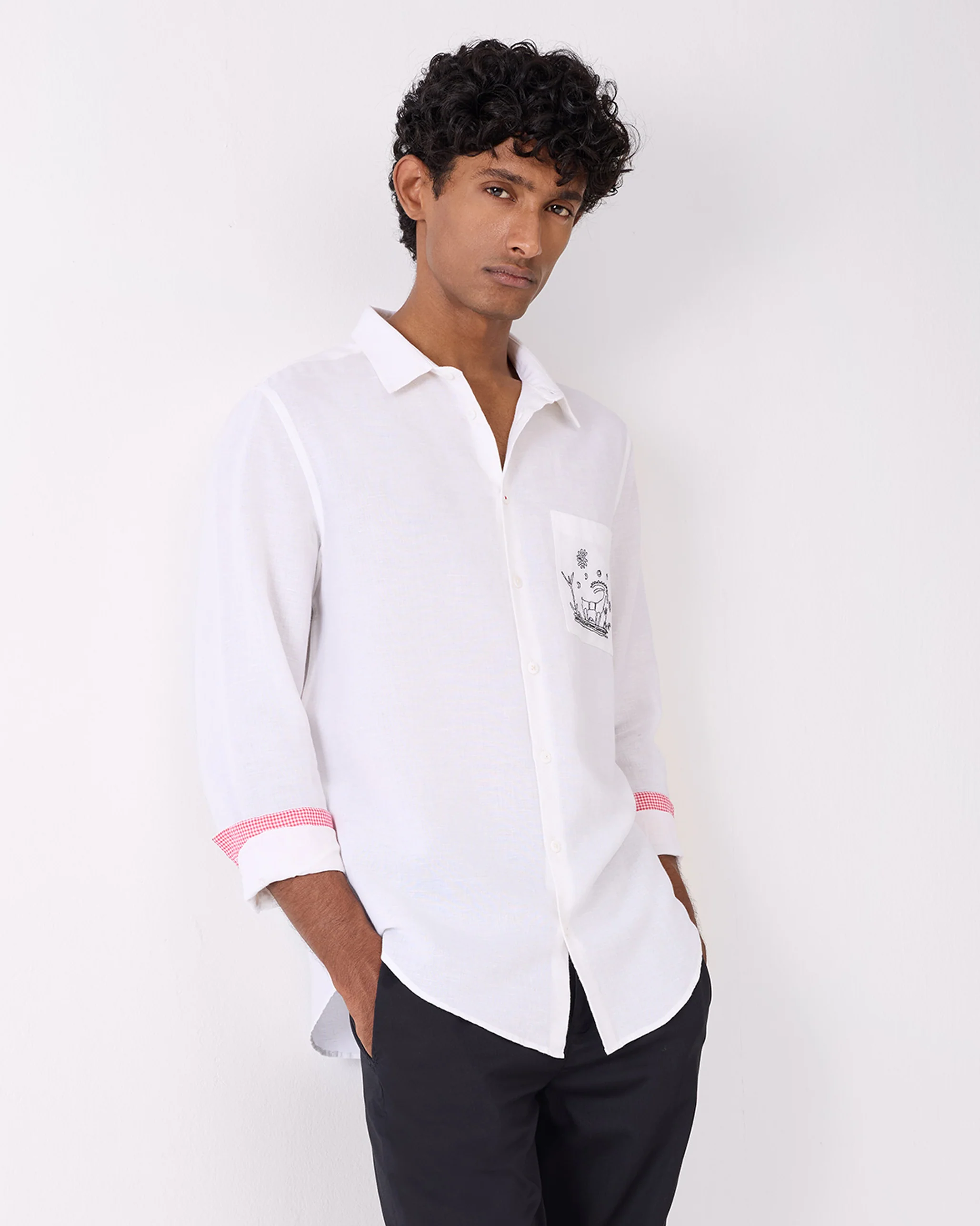 Musafir Pocket Shirt - White - Image 9