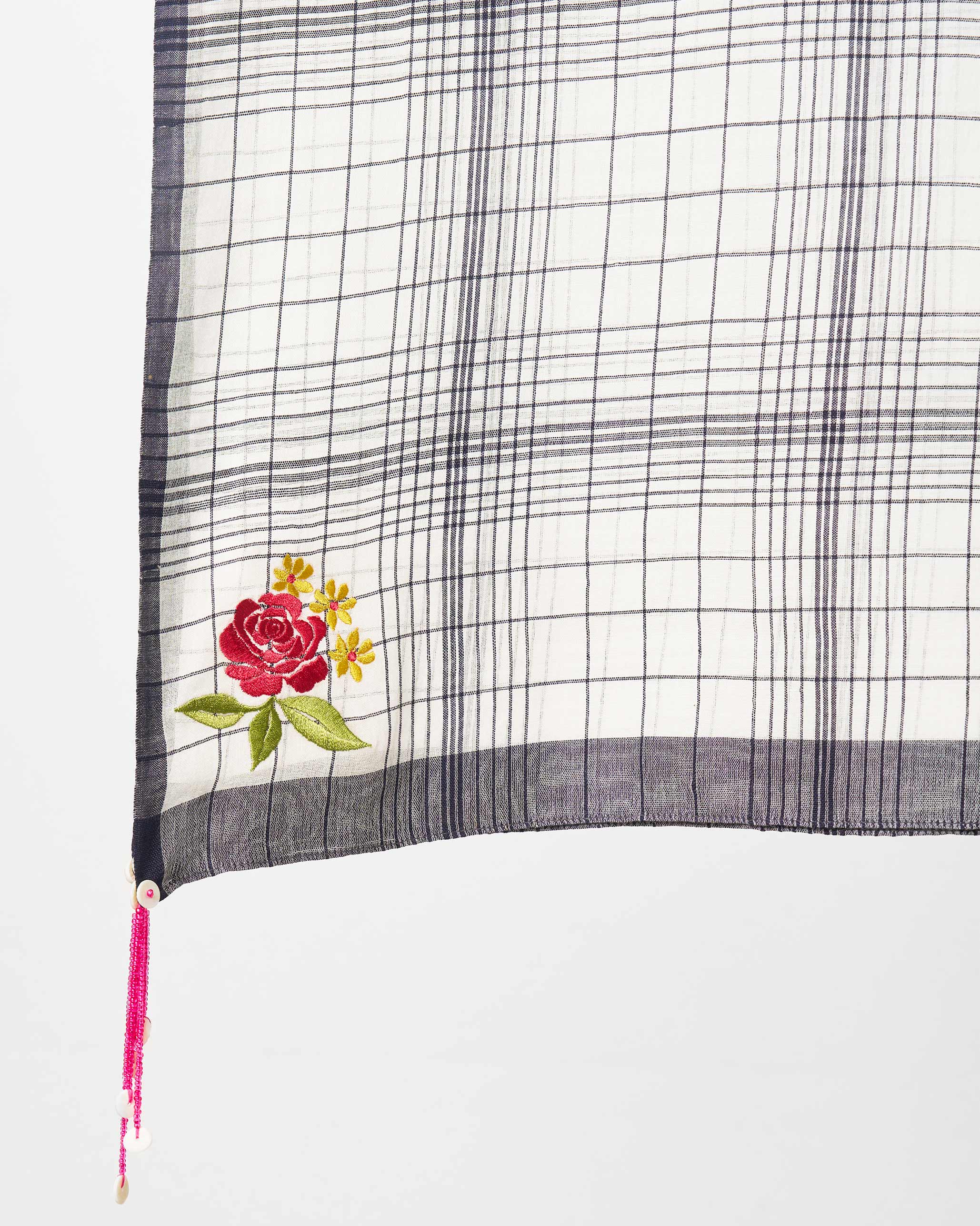 Muse Scarf - Ivory & Black - Image 2