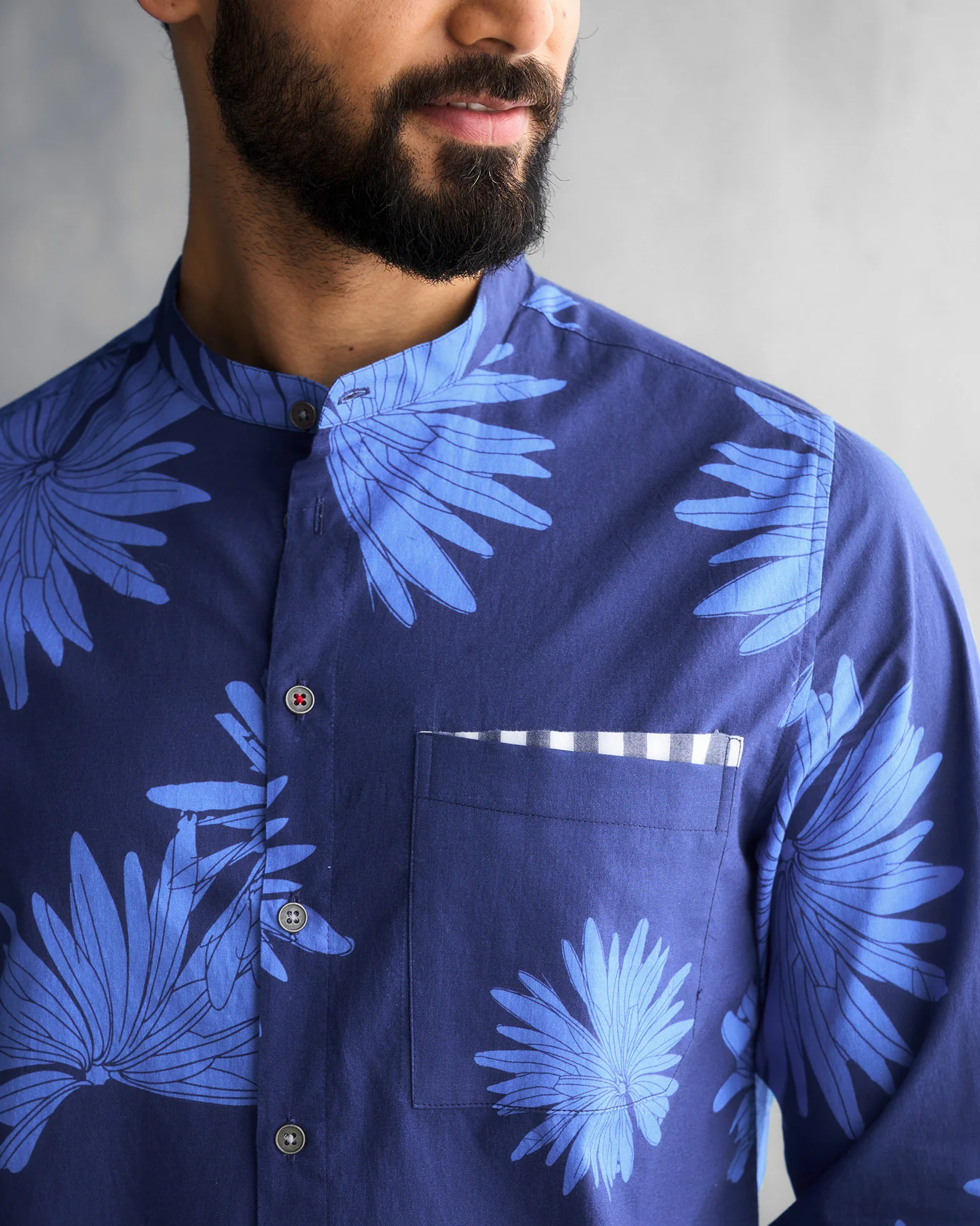 Myanmar Shirt - Navy - Image 2