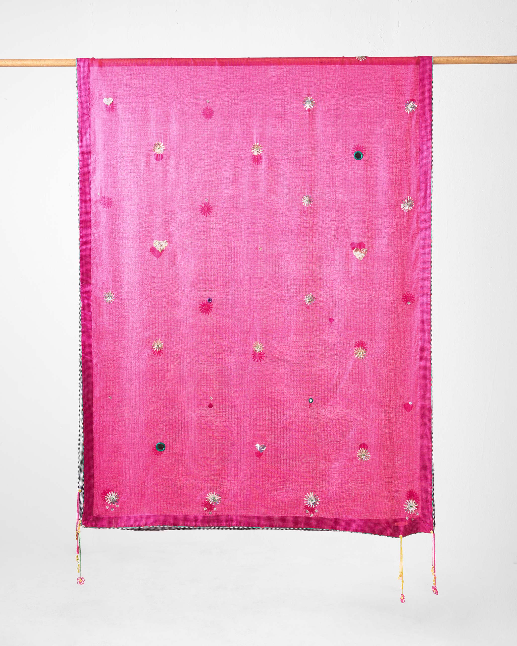 Naaz Dupatta - Fuchsia Embroidered - Image 4