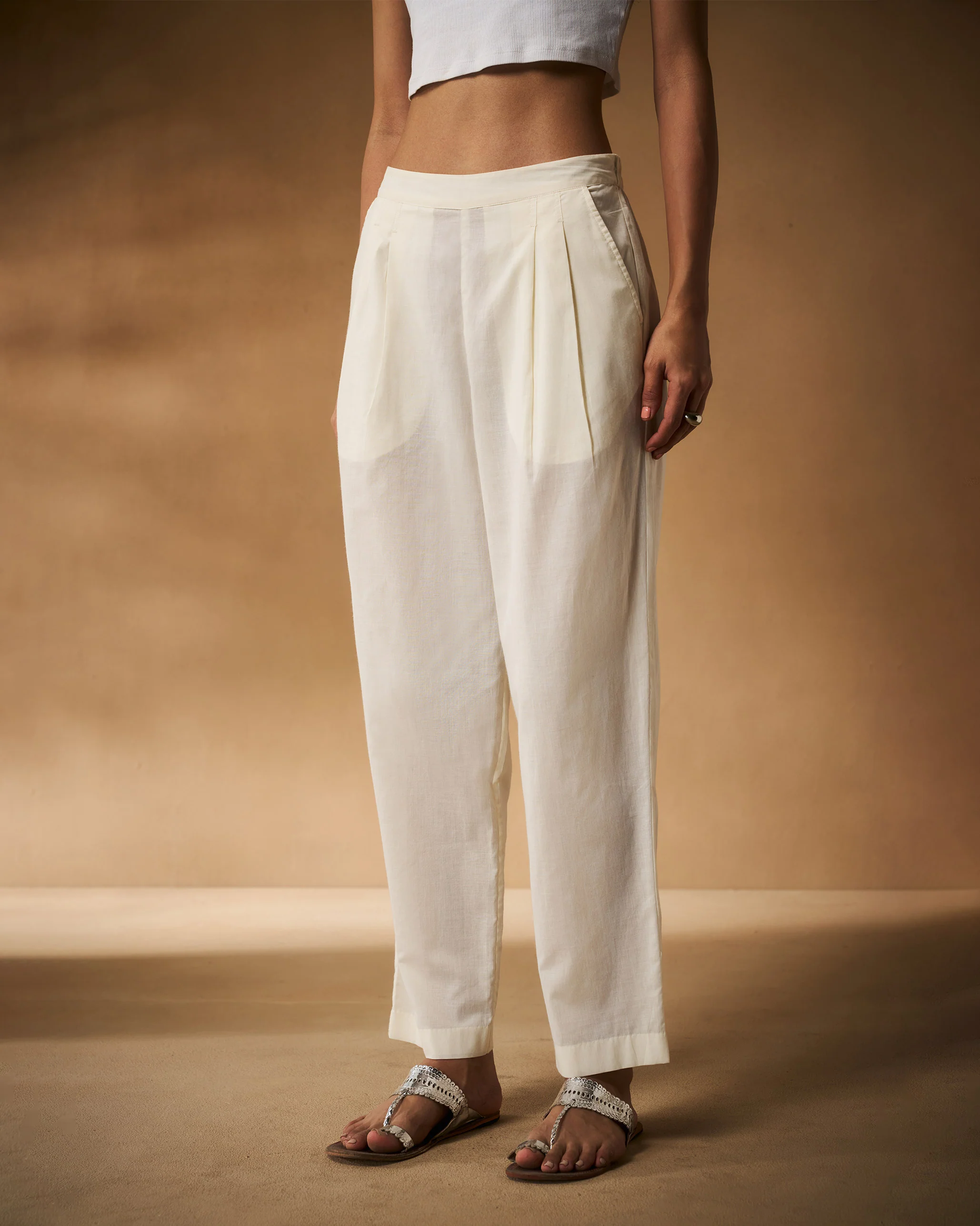 Narrow Pants - Ivory - Image 3