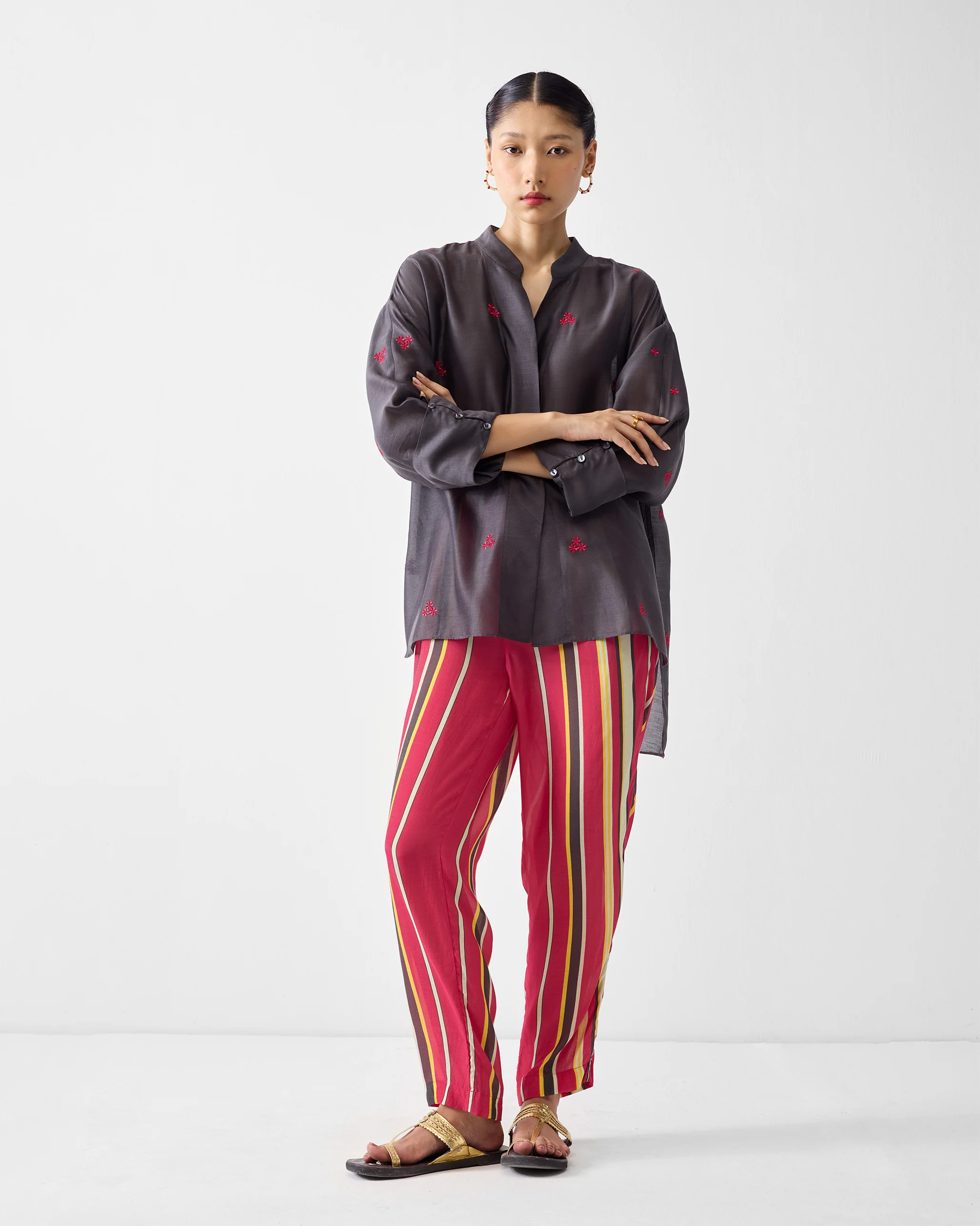 Narrow Pants - Multicolor Print - Image 4