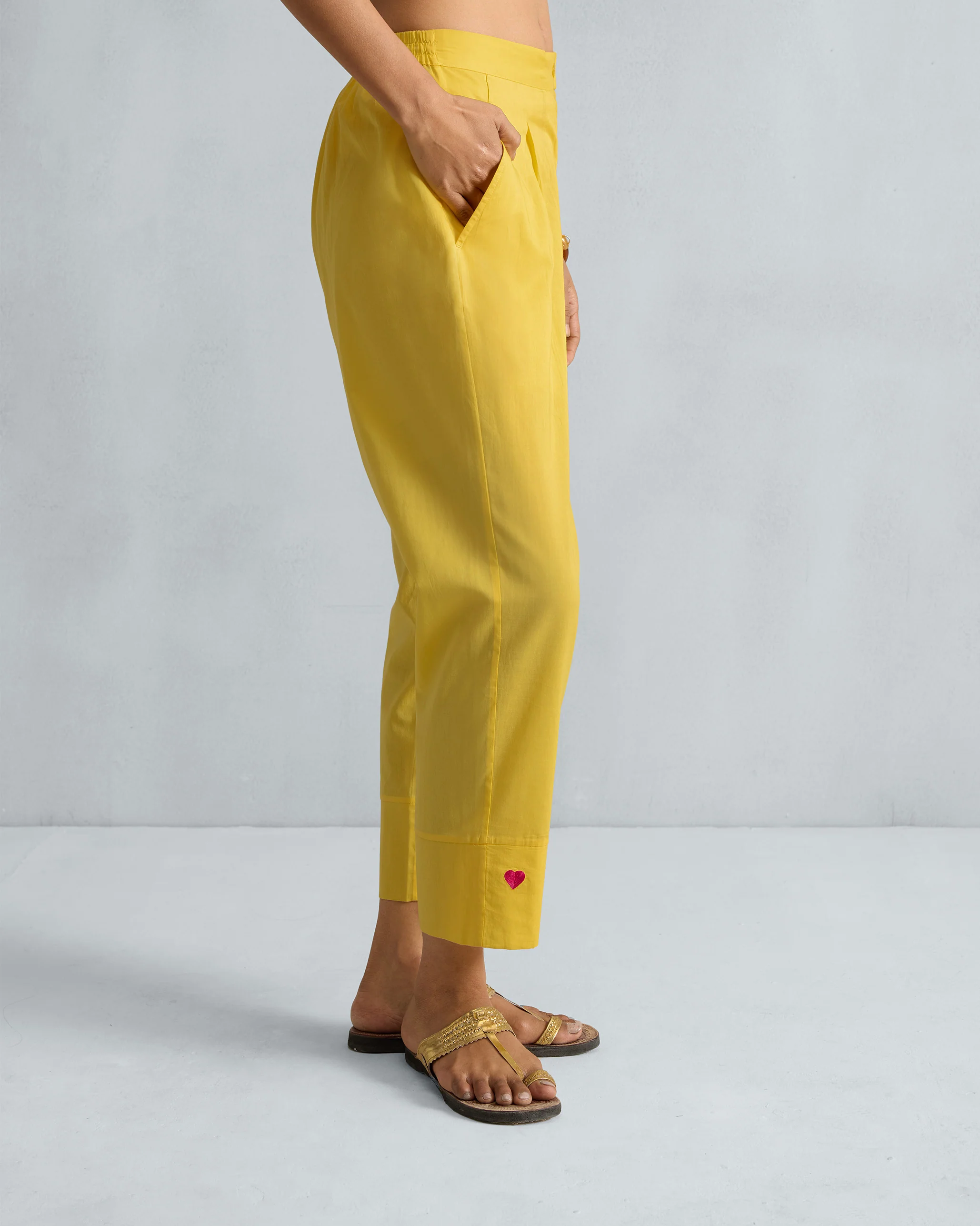 Narrow Pants - Yellow - Image 2