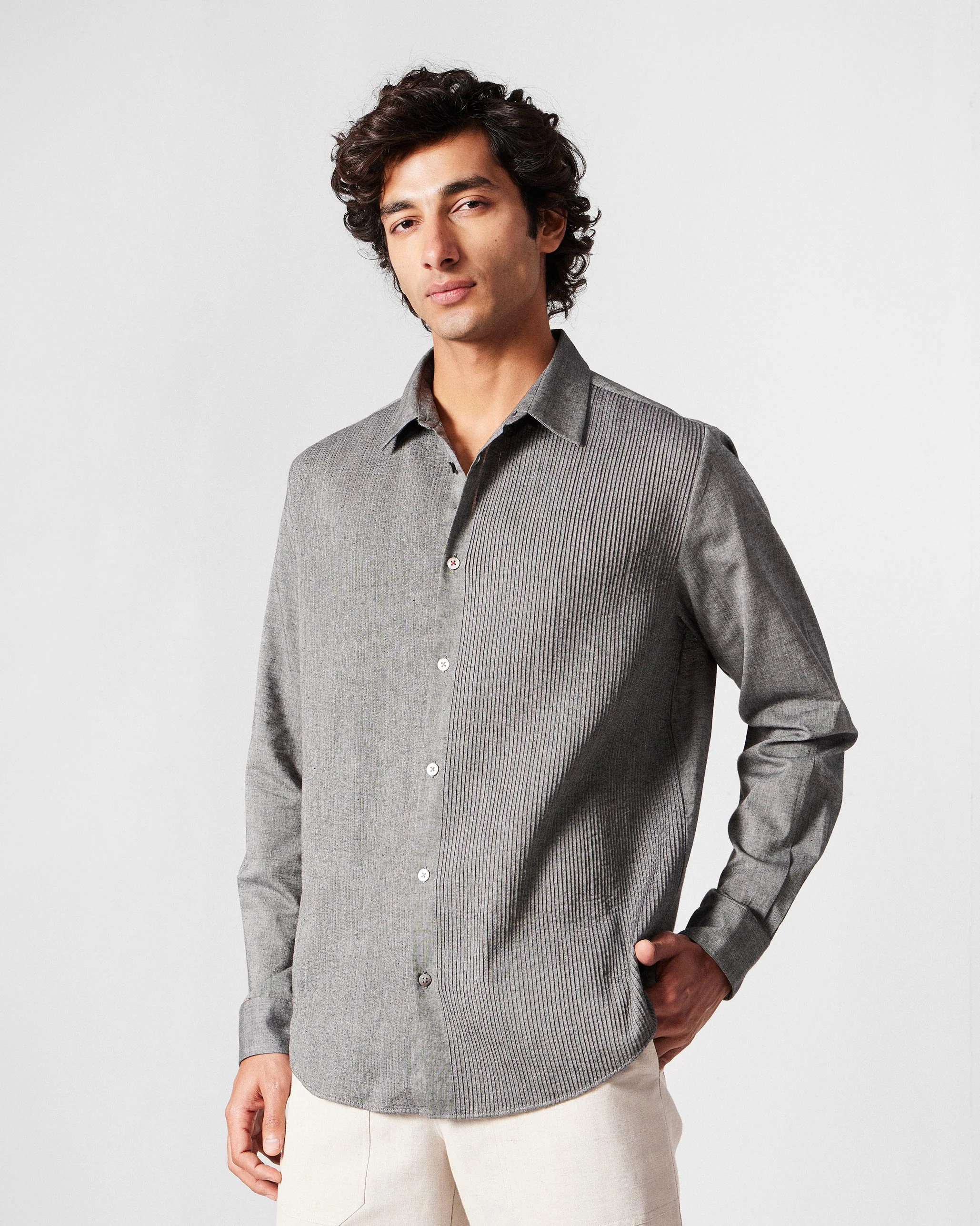 Nava Shirt - Charcoal - Image 5