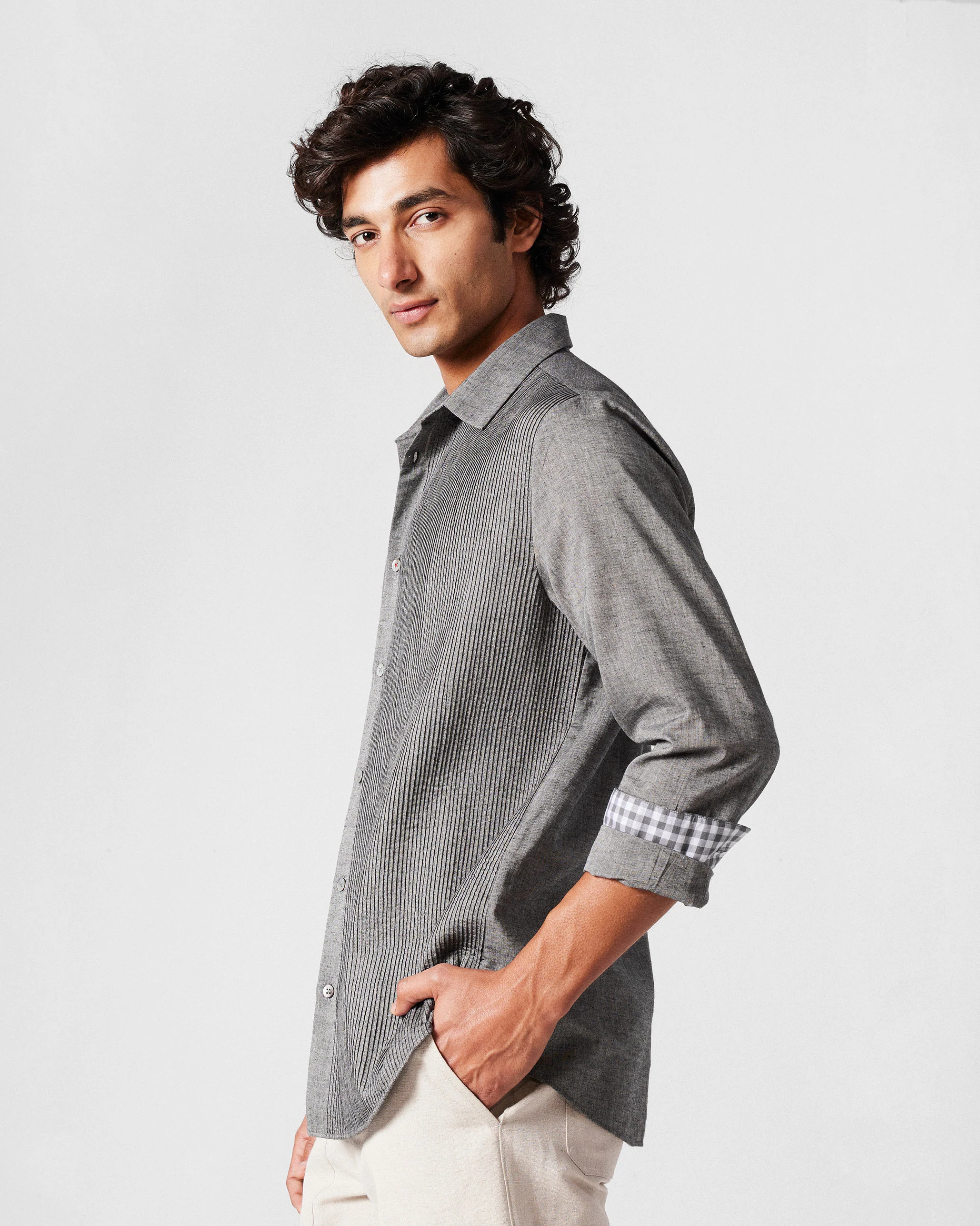 Nava Shirt - Charcoal - Image 7