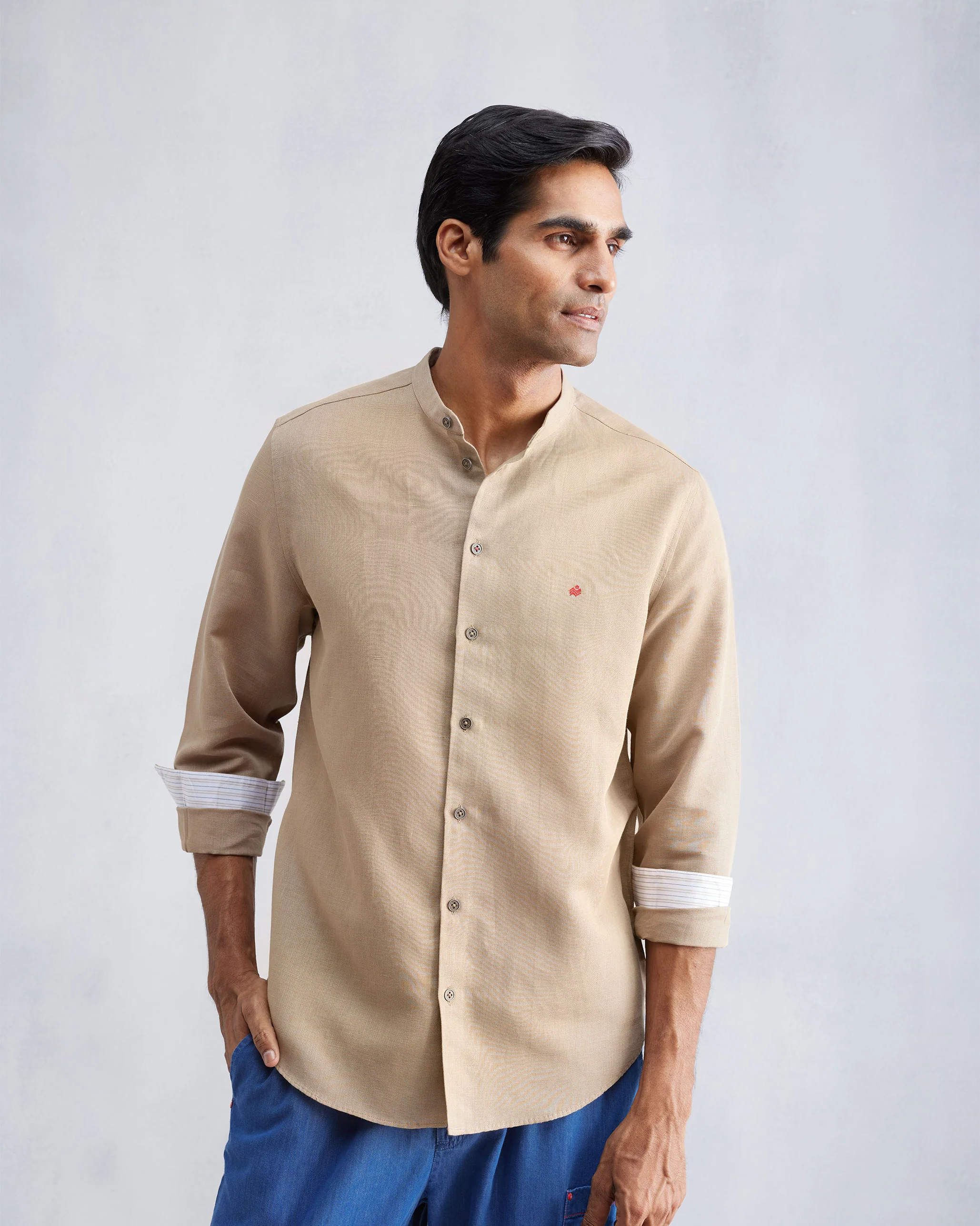Nawab Shirt - Beige - Image 4