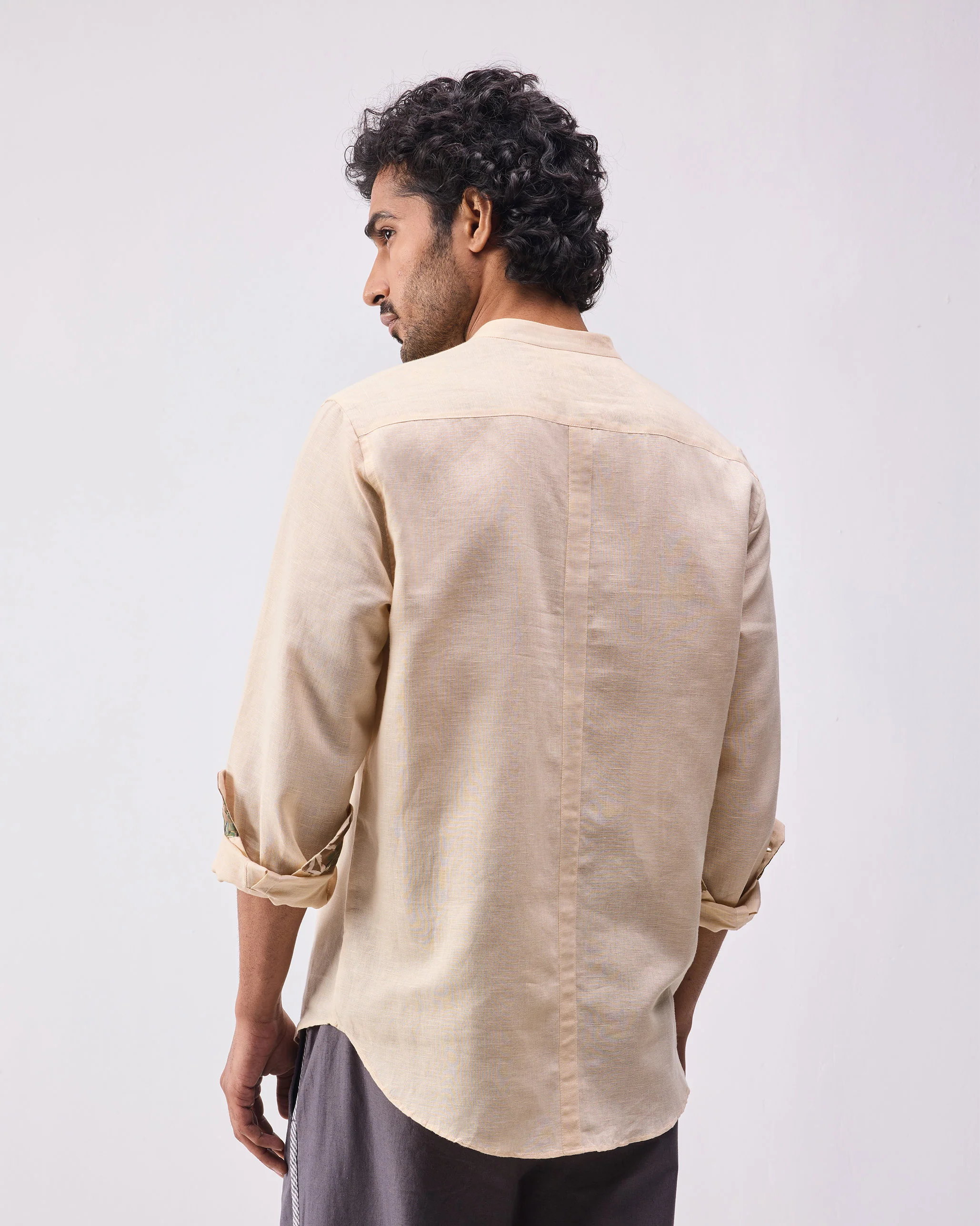 Nawab Shirt - Beige - Image 3