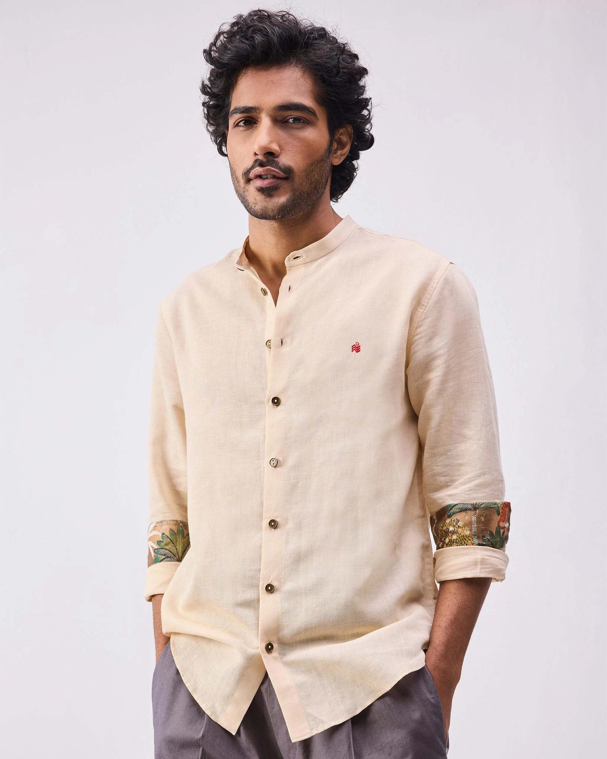 Nawab Shirt - Beige - Image 5