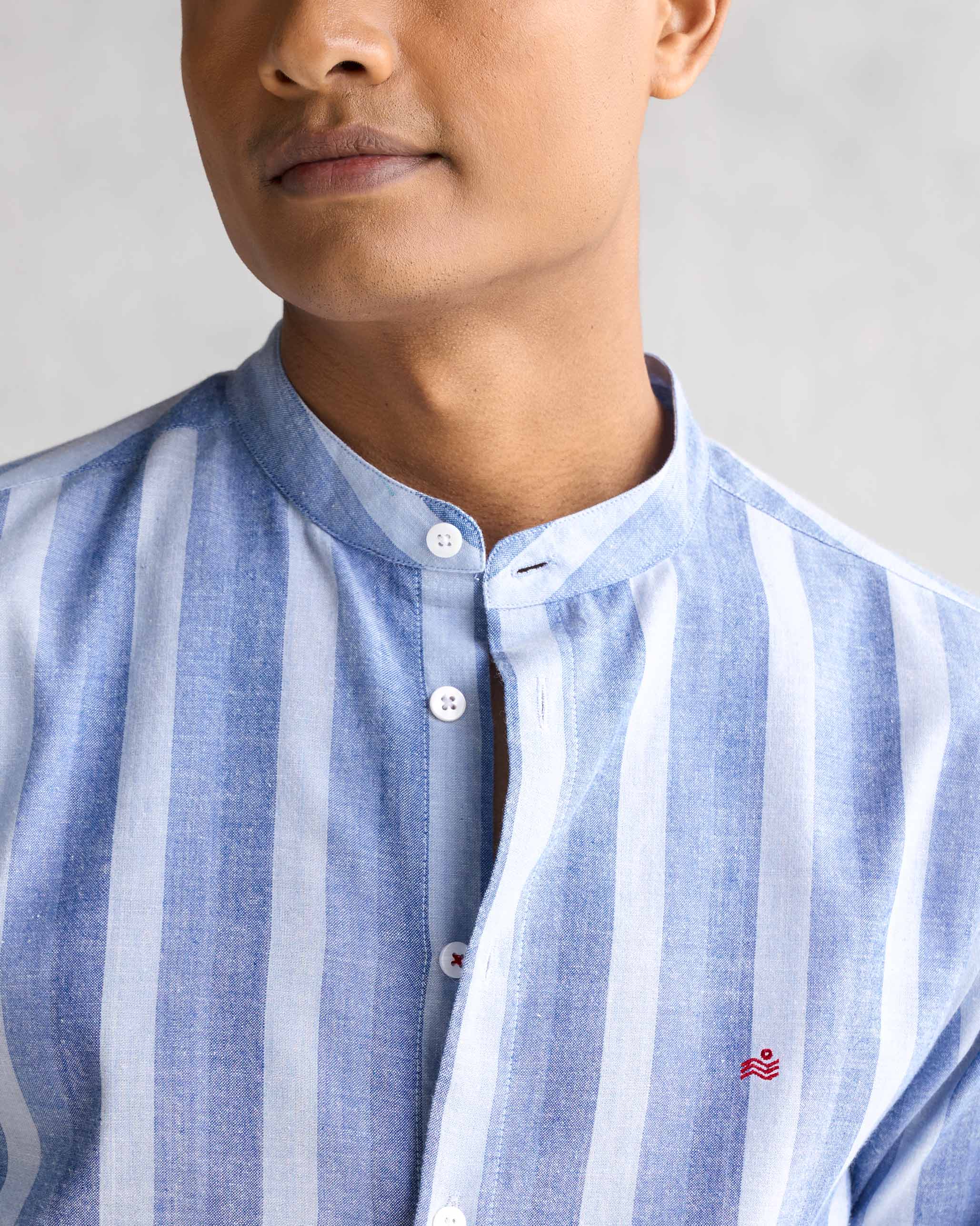 Nawab Shirt - Blue Stripes - Image 3