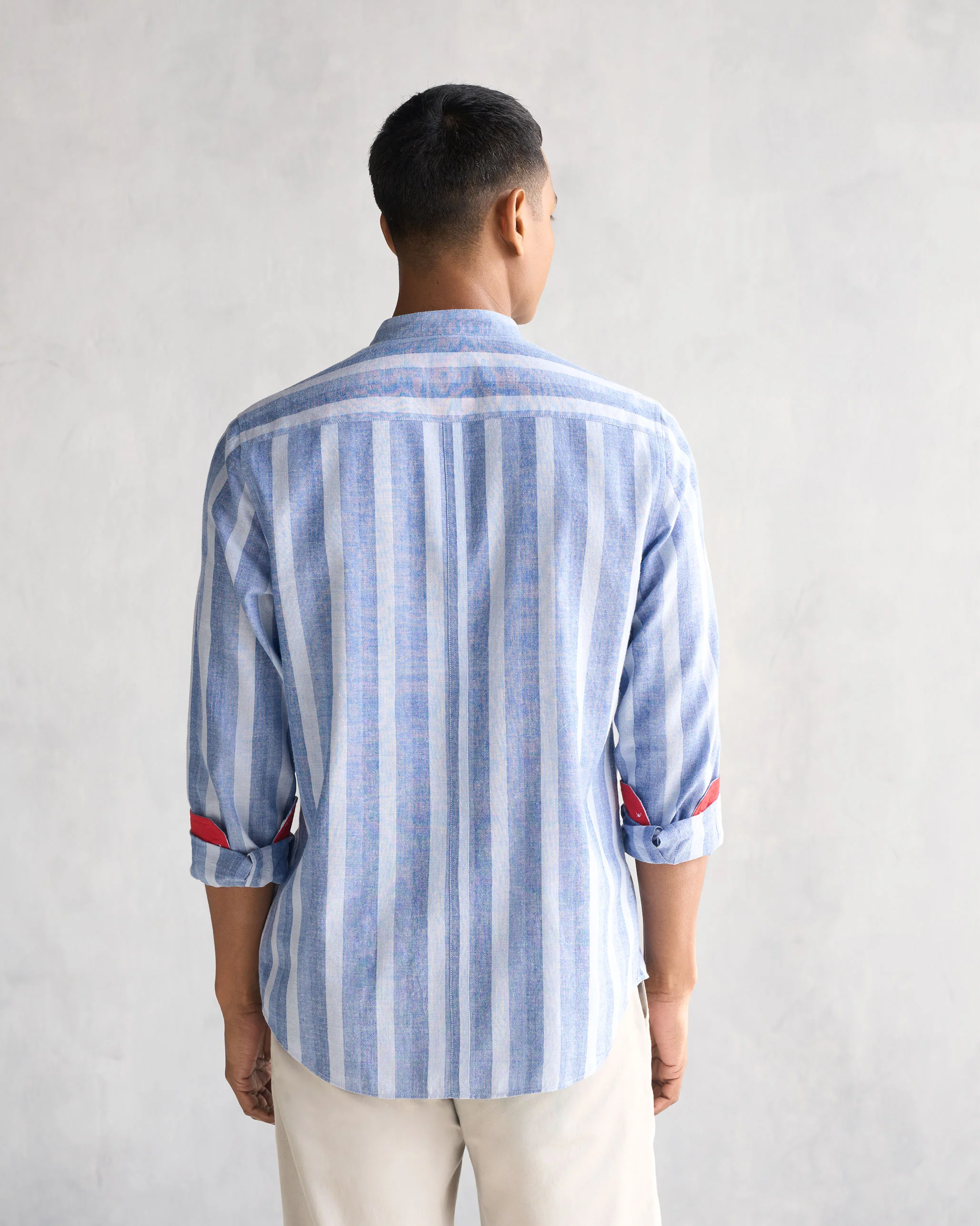 Nawab Shirt - Blue Stripes - Image 4