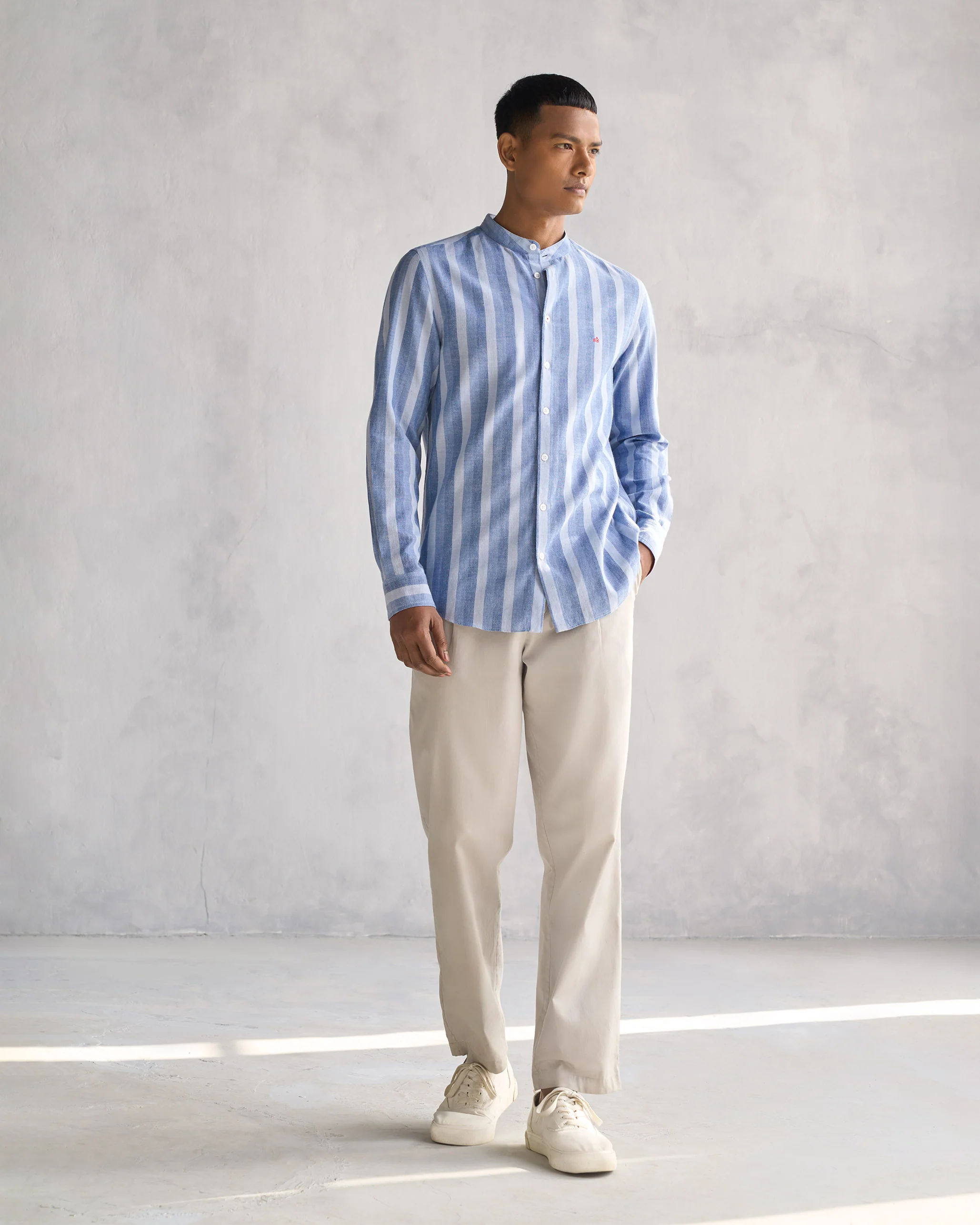 Nawab Shirt - Blue Stripes - Image 6