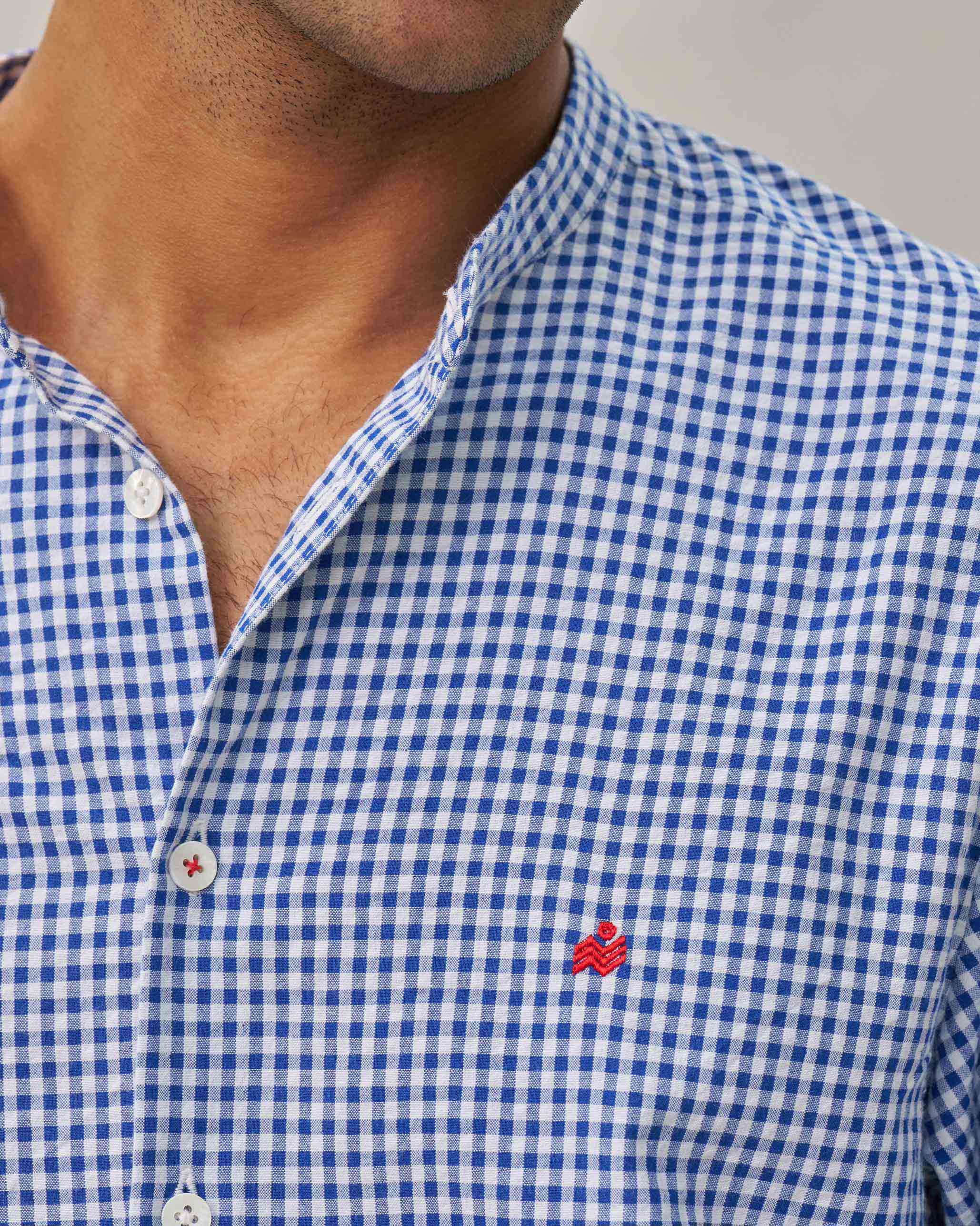 Nawab Shirt - Blue & White - Image 2