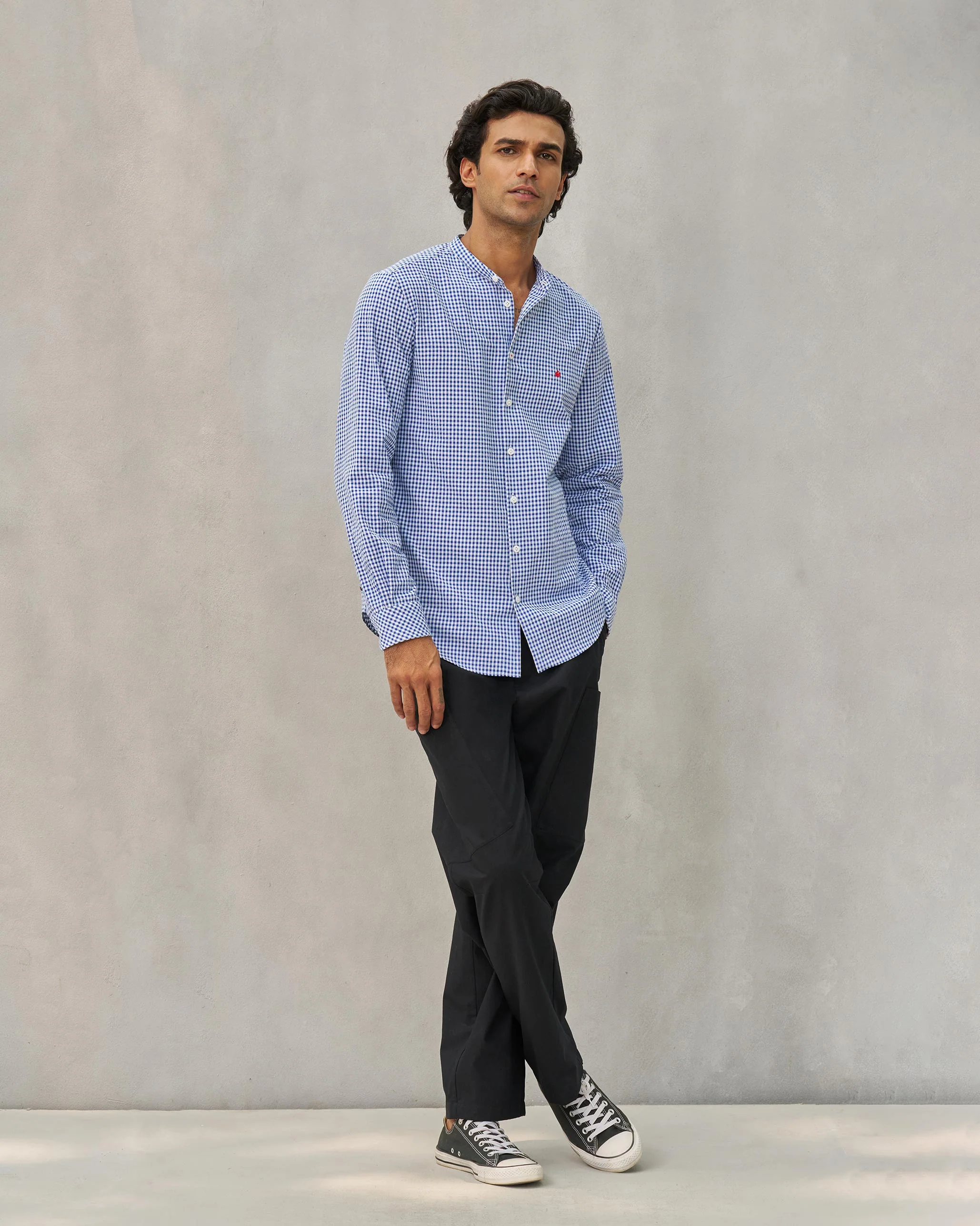 Nawab Shirt - Blue & White - Image 6