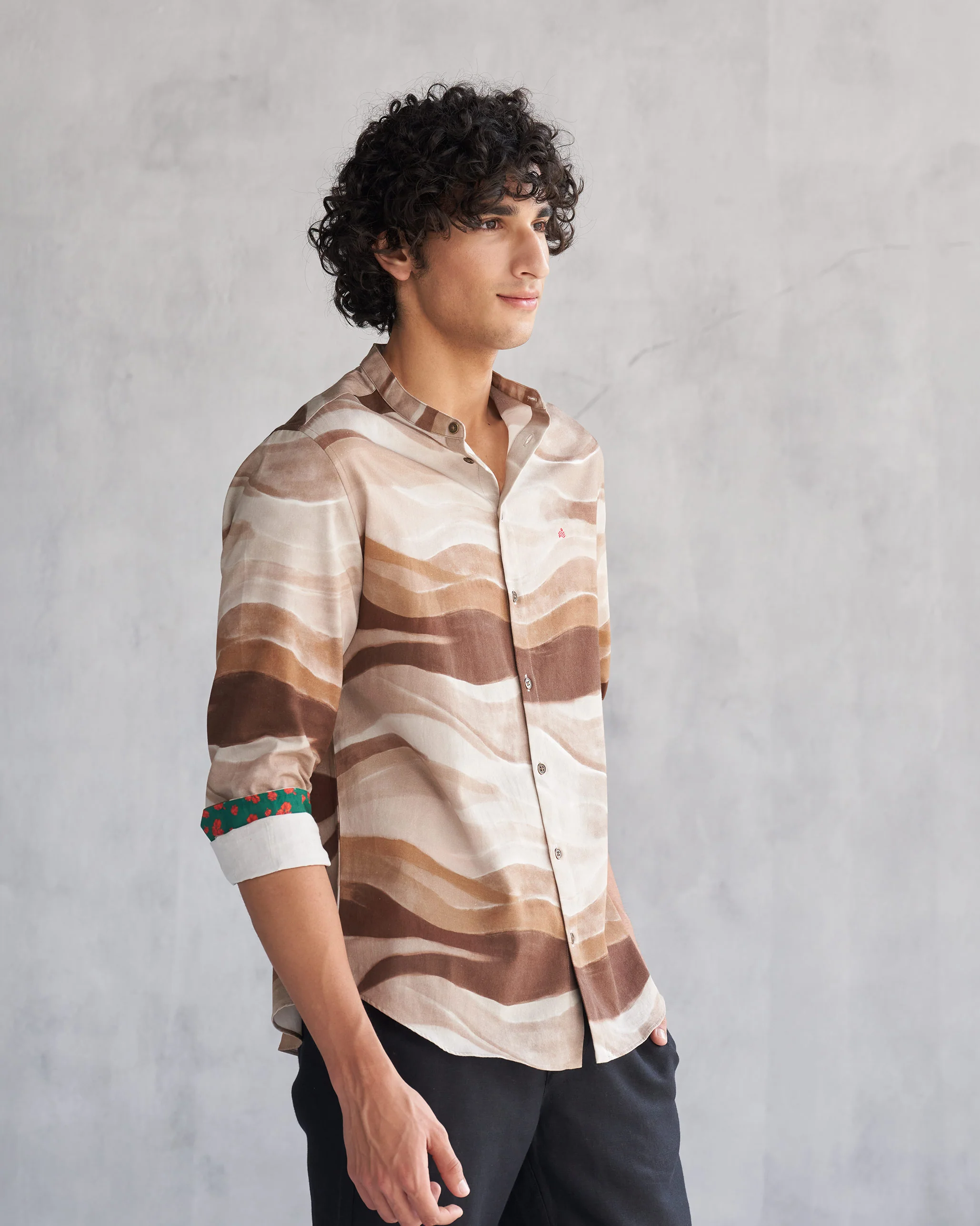 Nawab Shirt - Brown - Image 4