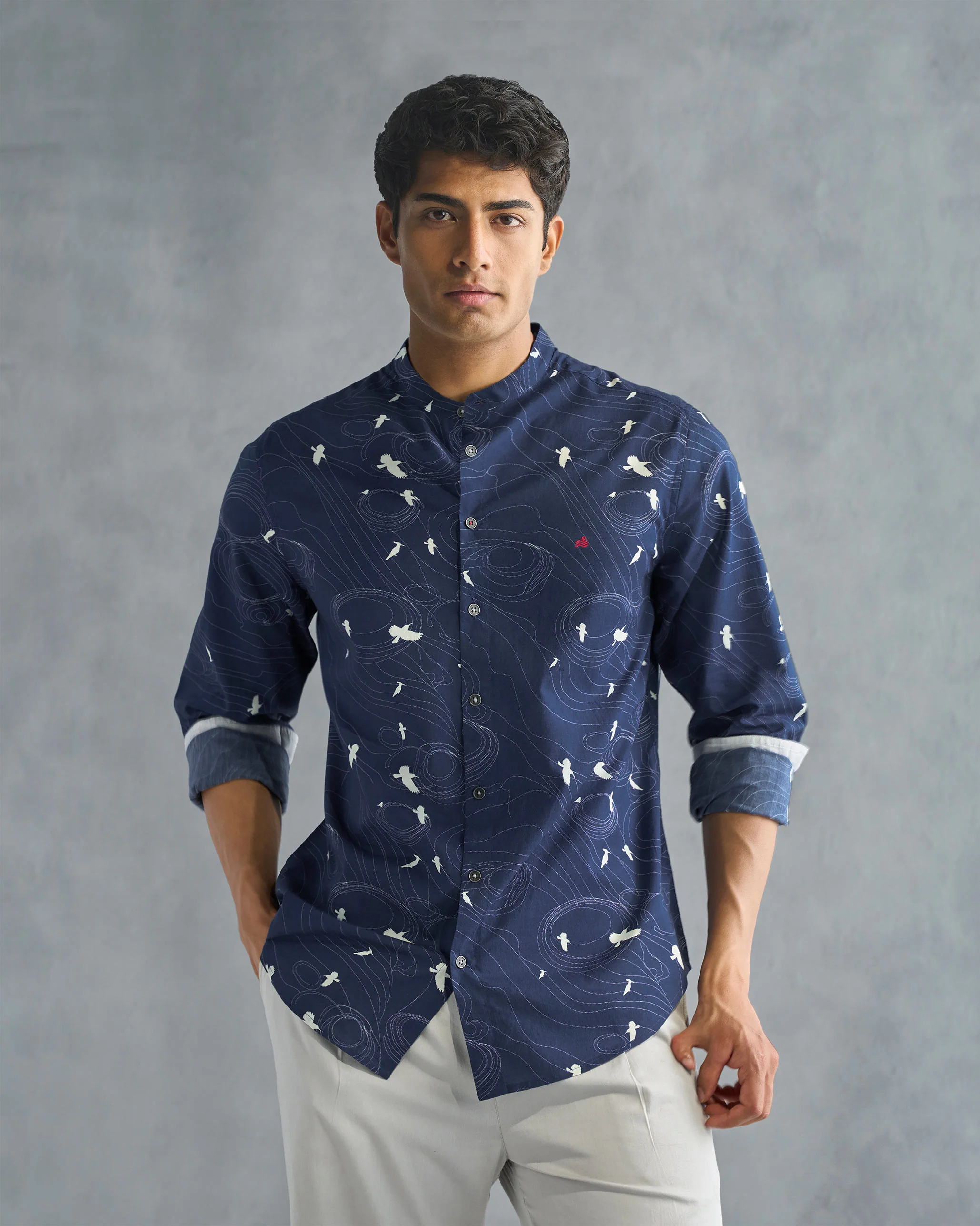 Nawab Shirt - Deep Navy - Image 6