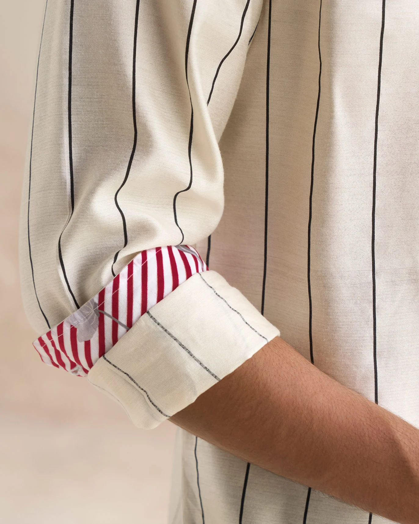 Nawab Shirt - Ivory & Black - Image 3