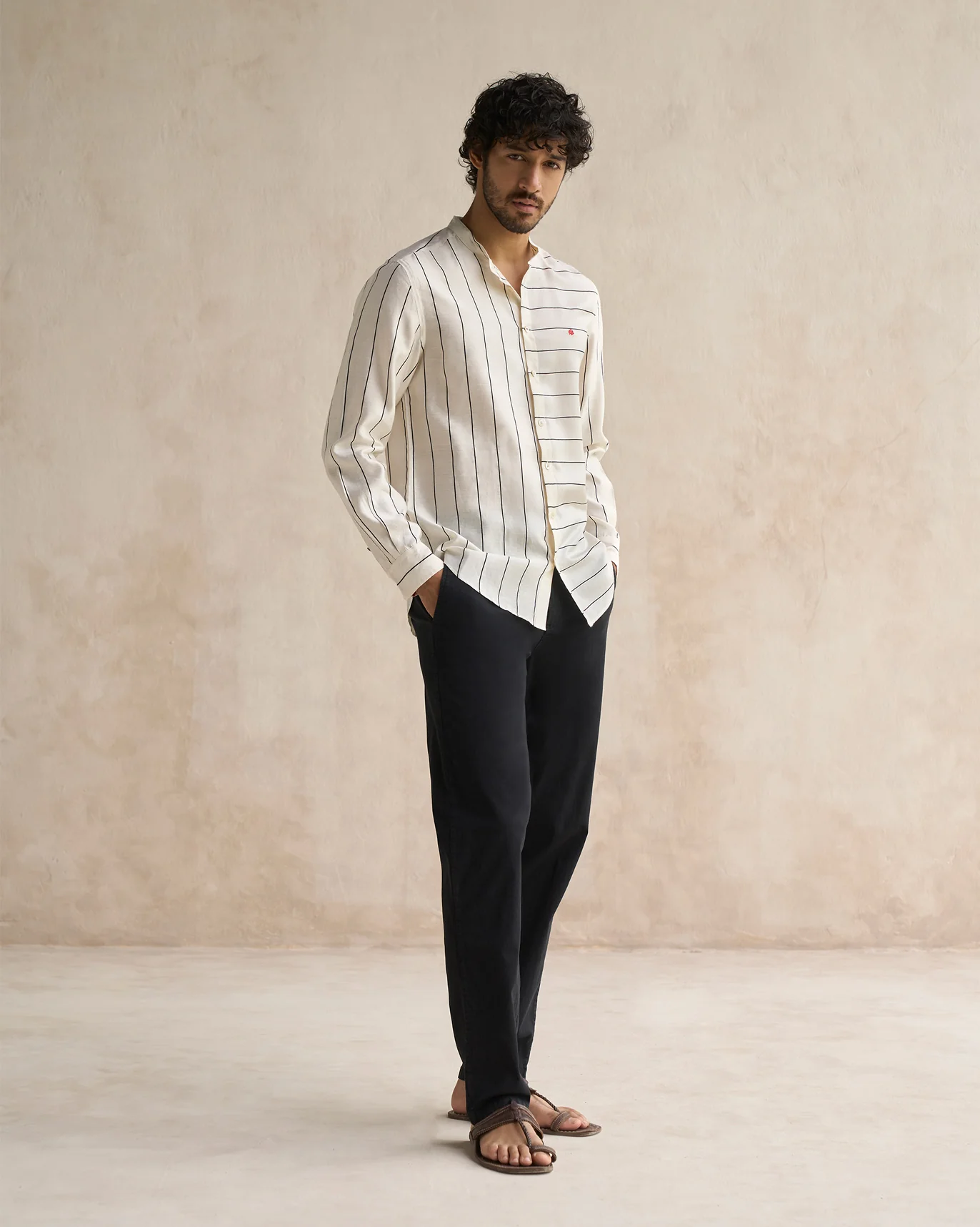 Nawab Shirt - Ivory & Black - Image 7