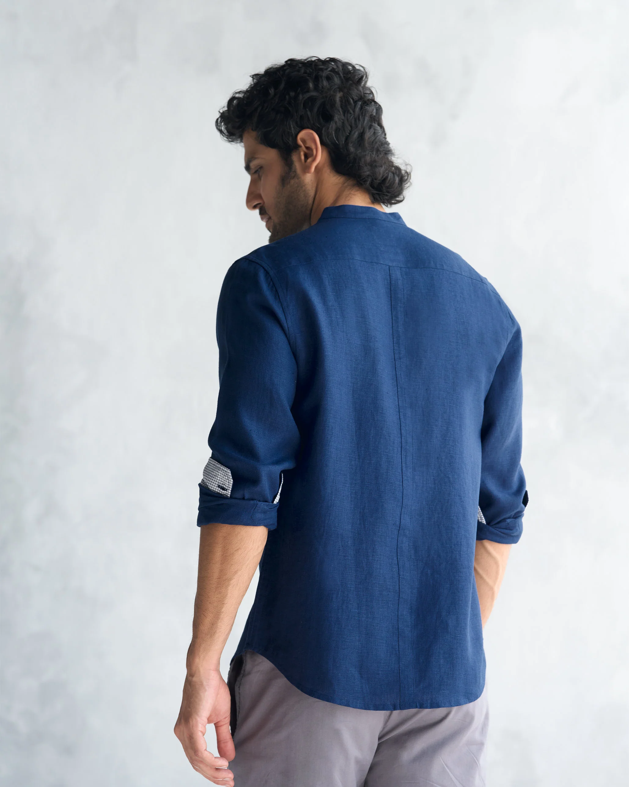 Nawab Shirt - Navy - Image 3