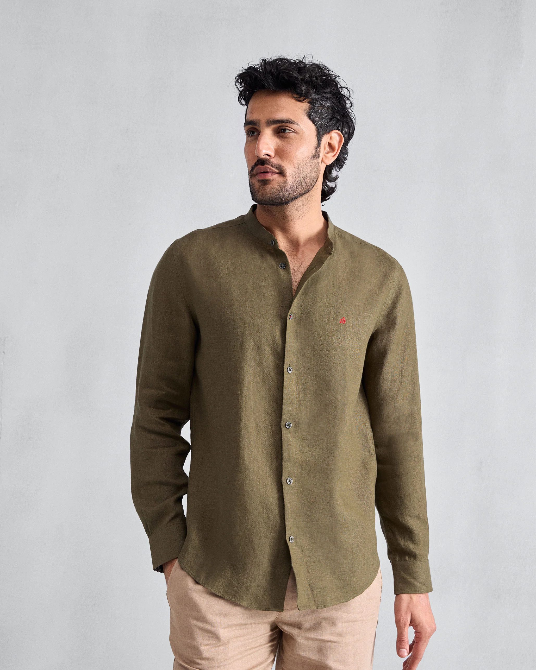Nawab Shirt - Olive - Image 5