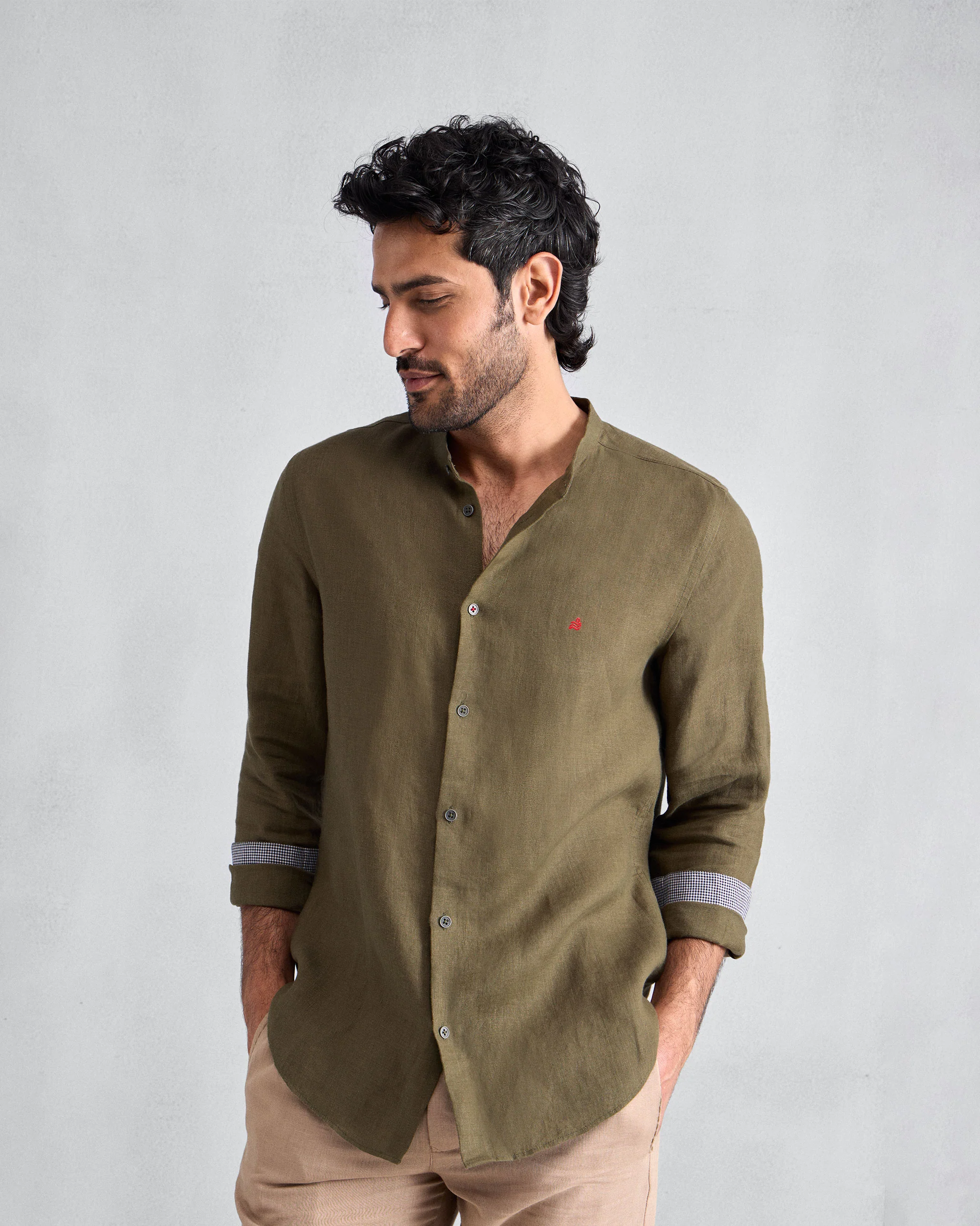 Nawab Shirt - Olive - Image 6