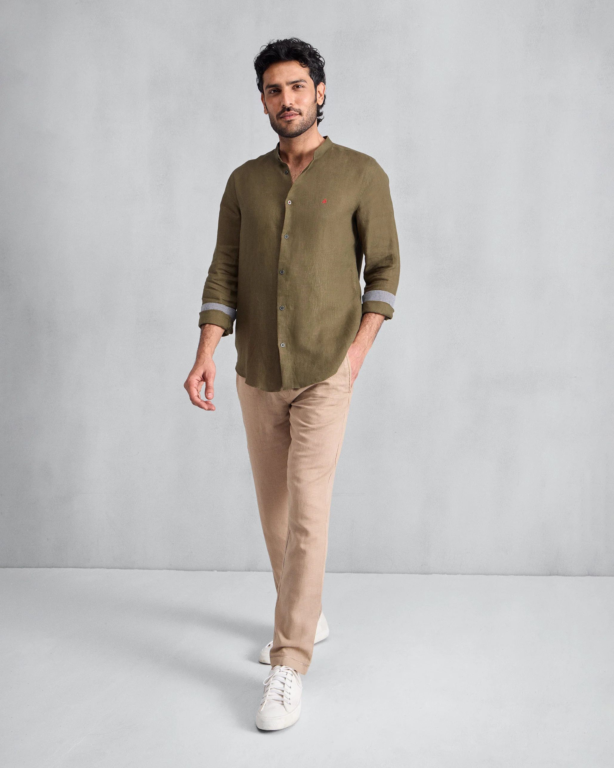 Nawab Shirt - Olive - Image 7