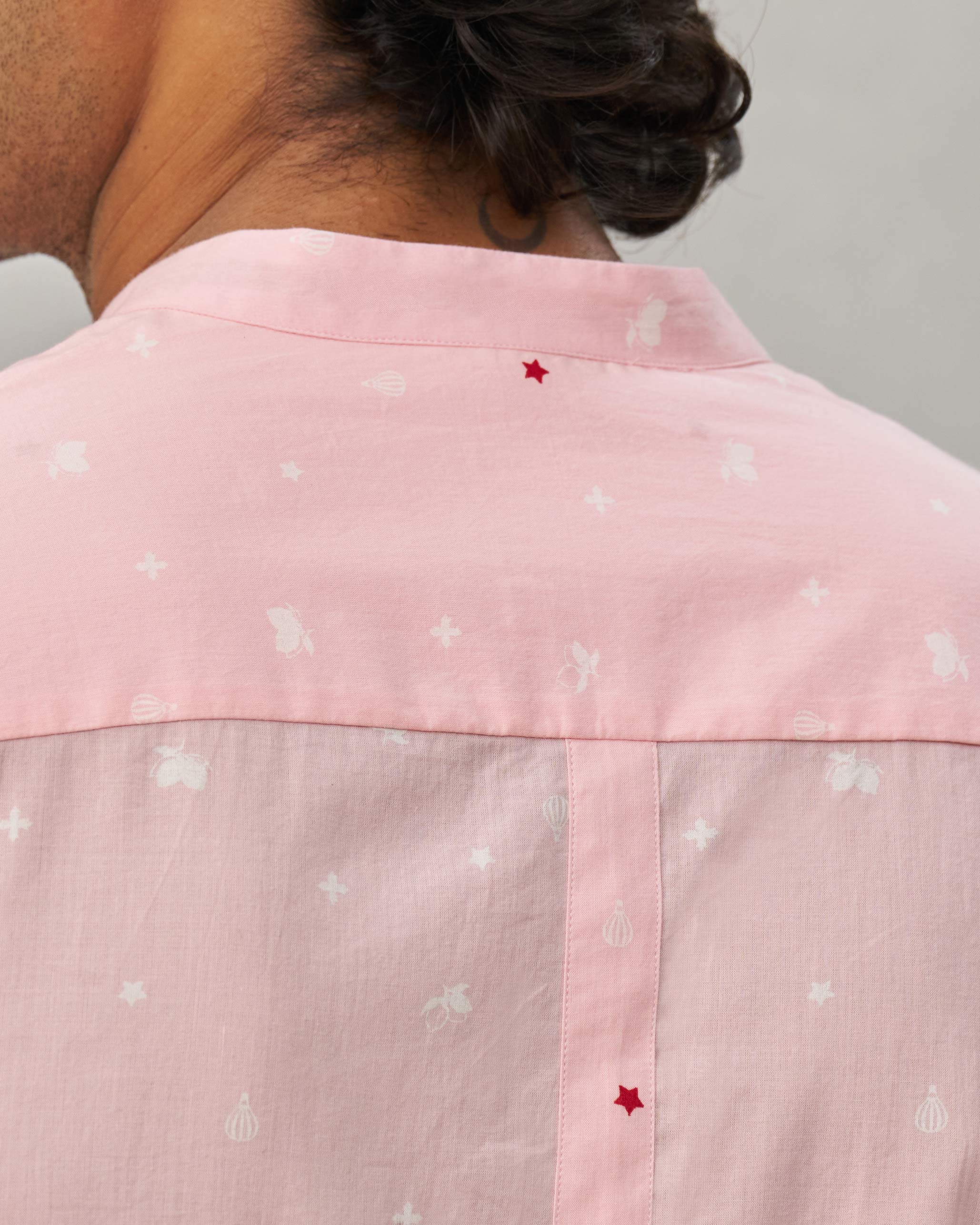 Nawab Shirt - Pink & Ivory - Image 3