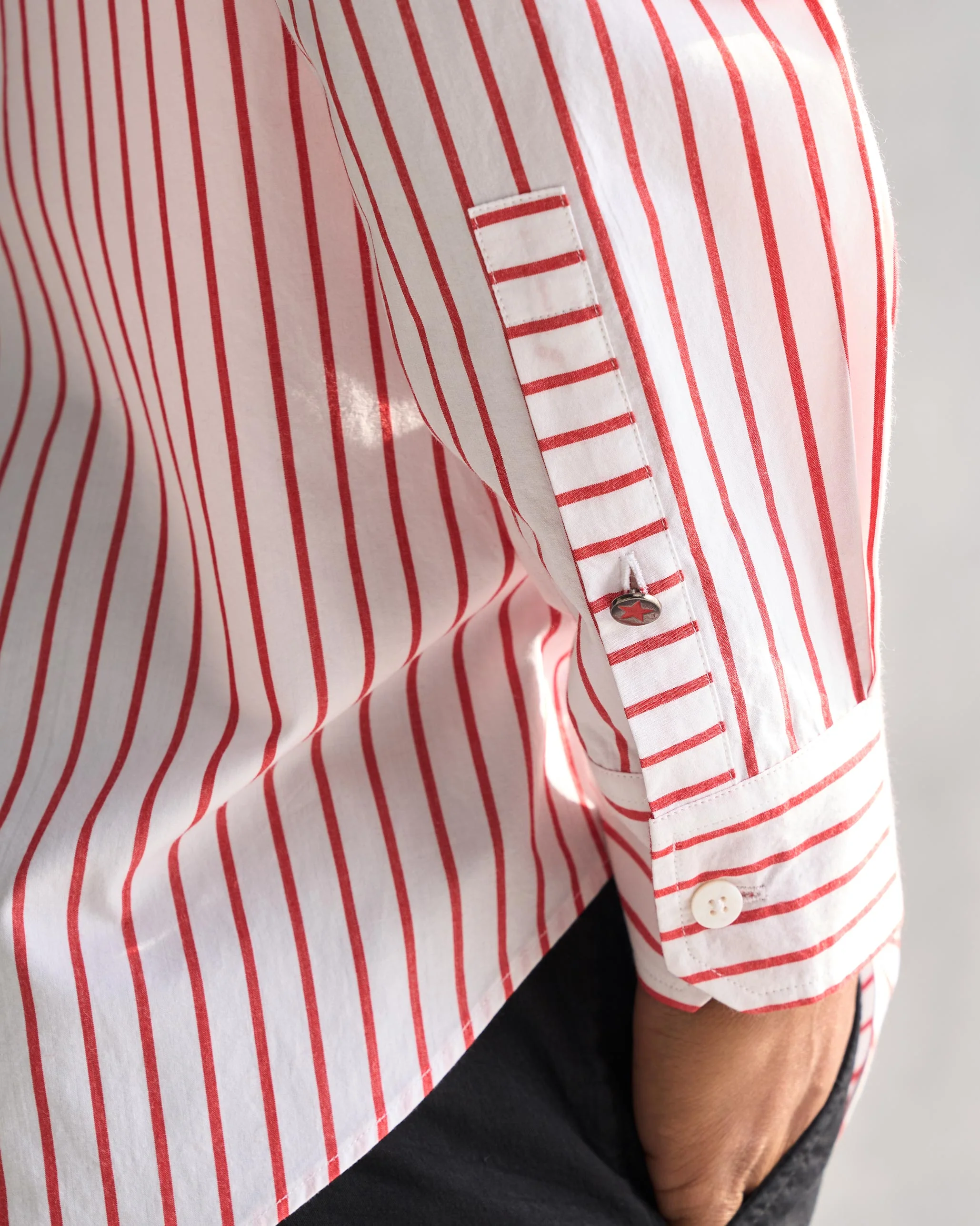 Nawab Shirt - Red & White - Image 2