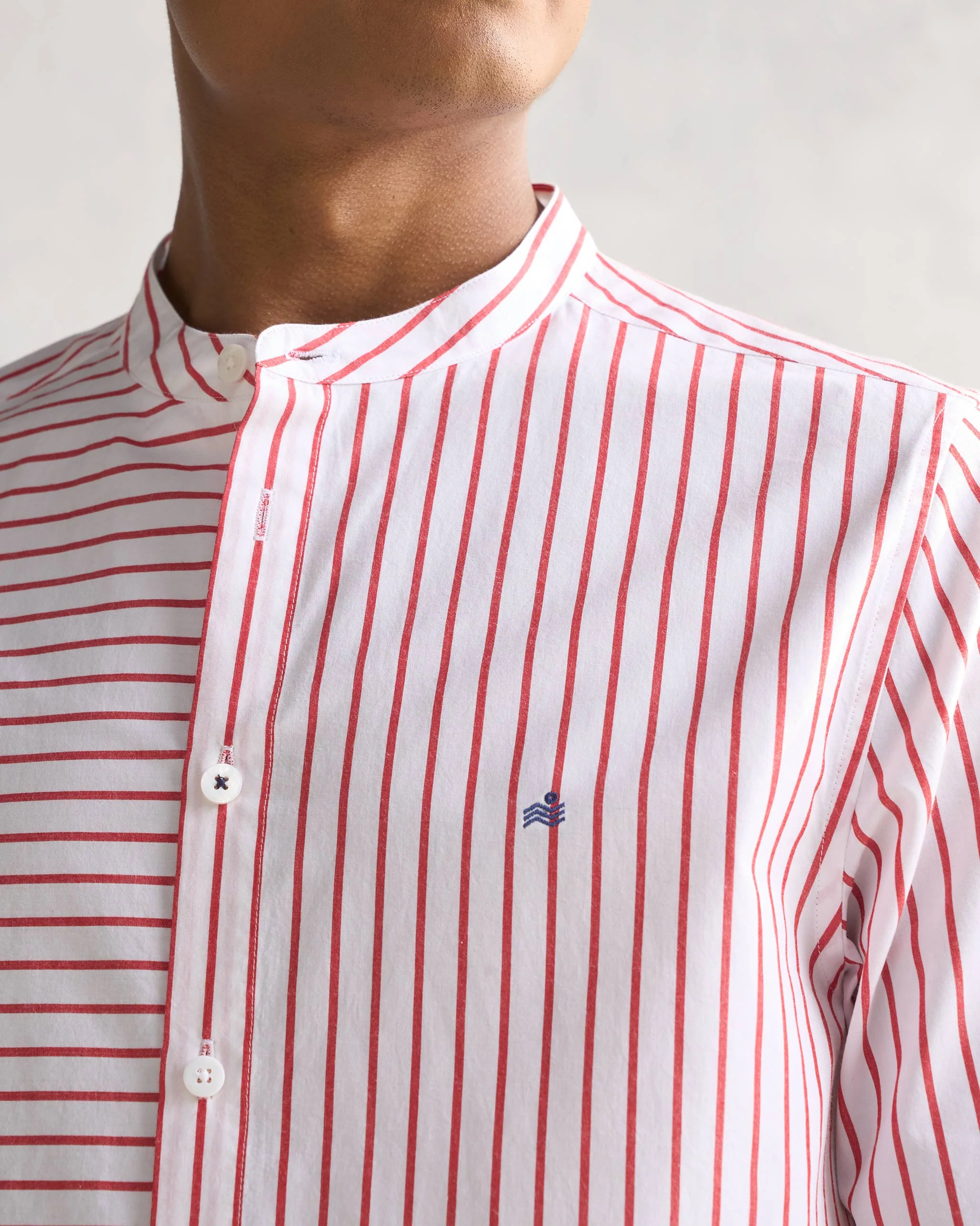 Nawab Shirt - Red & White - Image 3