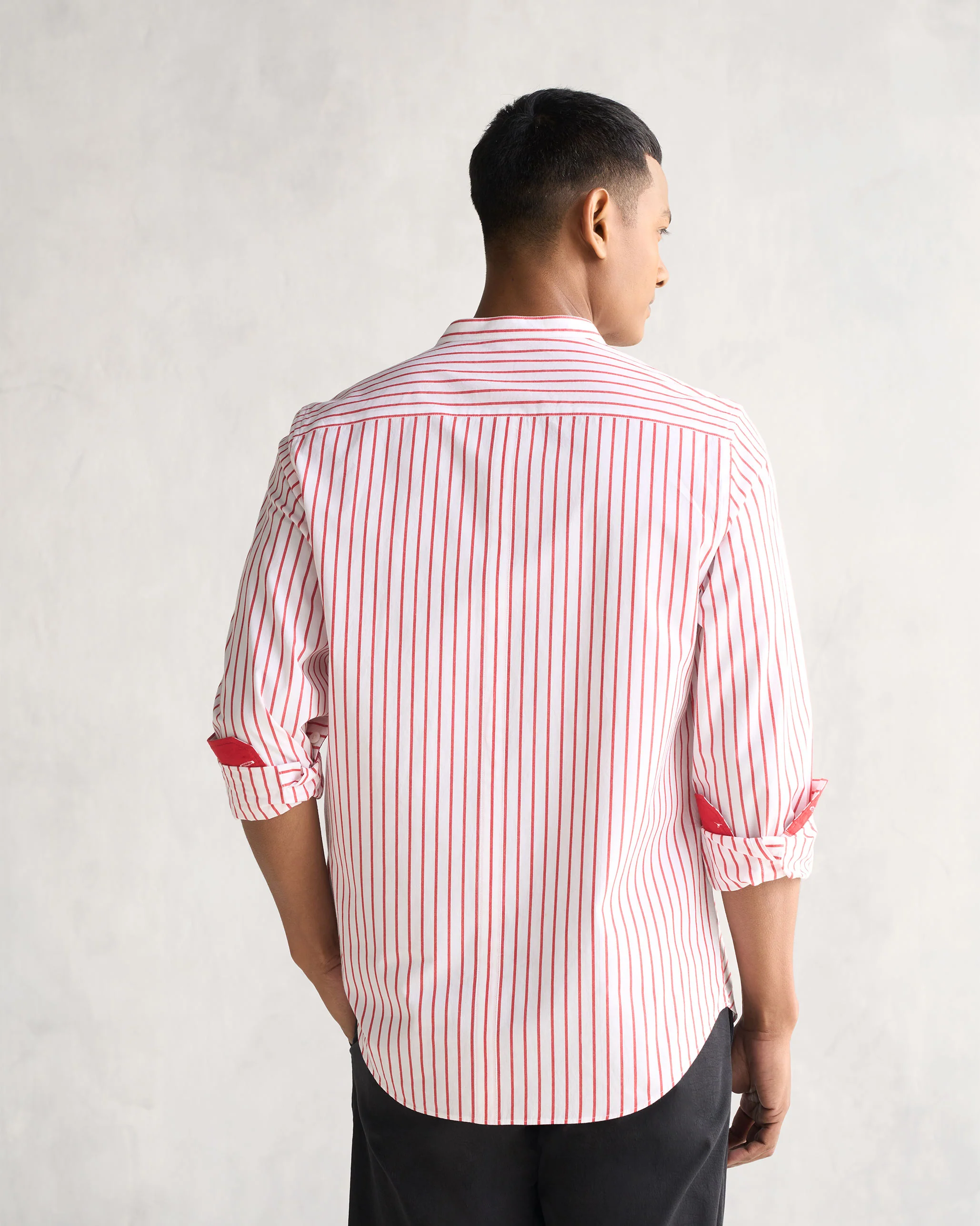 Nawab Shirt - Red & White - Image 4